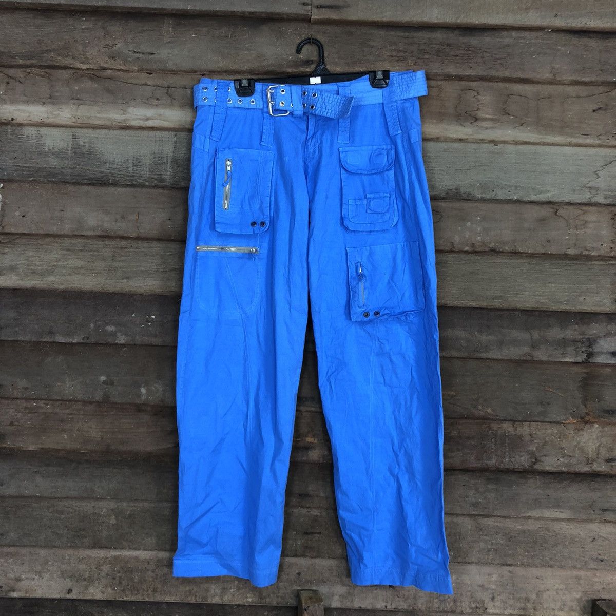 Japanese Brand × Seditionaries Pete & Gete Blue Multipocket utility Cargo Pants #c1006 Size US 30 / EU 46 - 1 Thumbnail