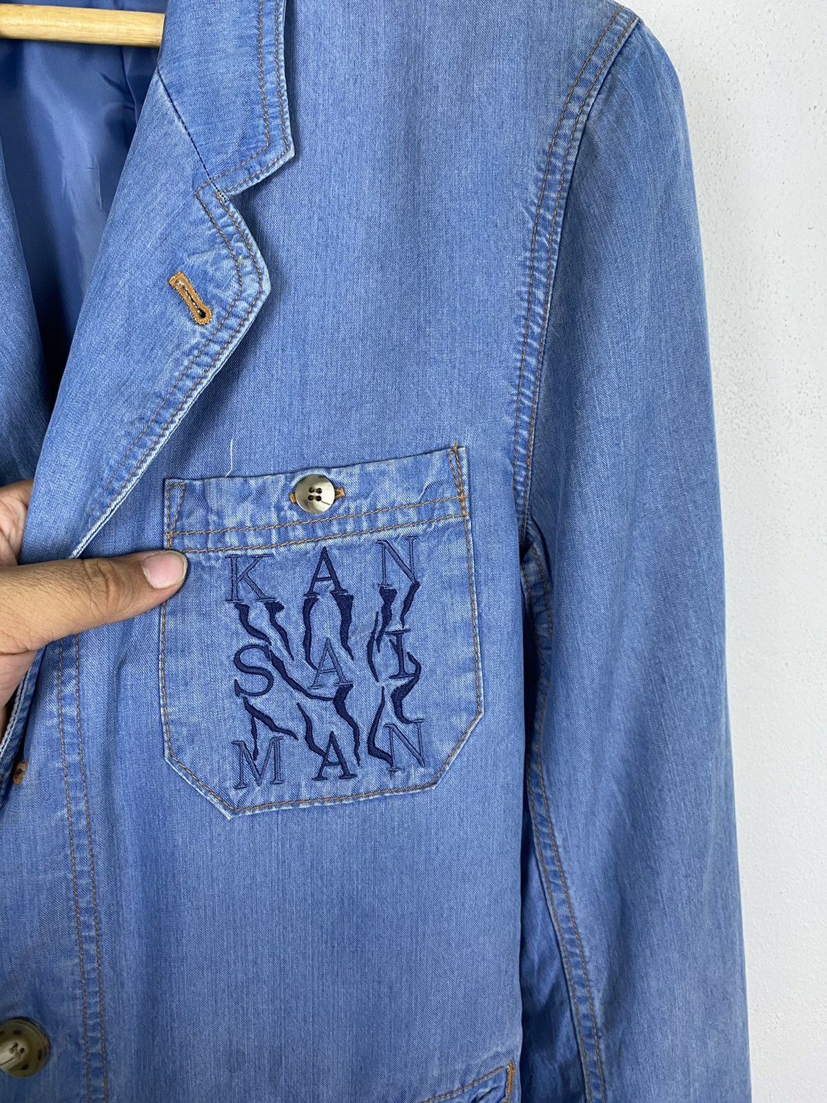 Designer × Kansai Yamamoto × Vintage VINTAGE KANSAI MAN DENIM JACKET STYLE Size US M / EU 48-50 / 2 - 3 Thumbnail