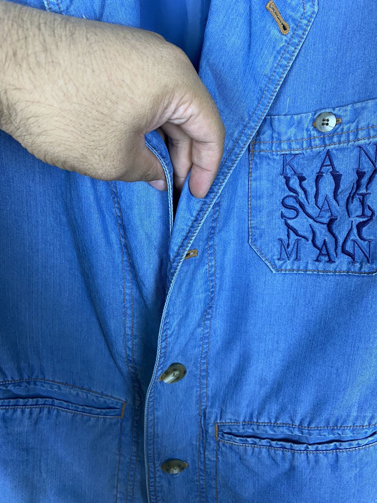 Designer × Kansai Yamamoto × Vintage VINTAGE KANSAI MAN DENIM JACKET STYLE Size US M / EU 48-50 / 2 - 4 Thumbnail