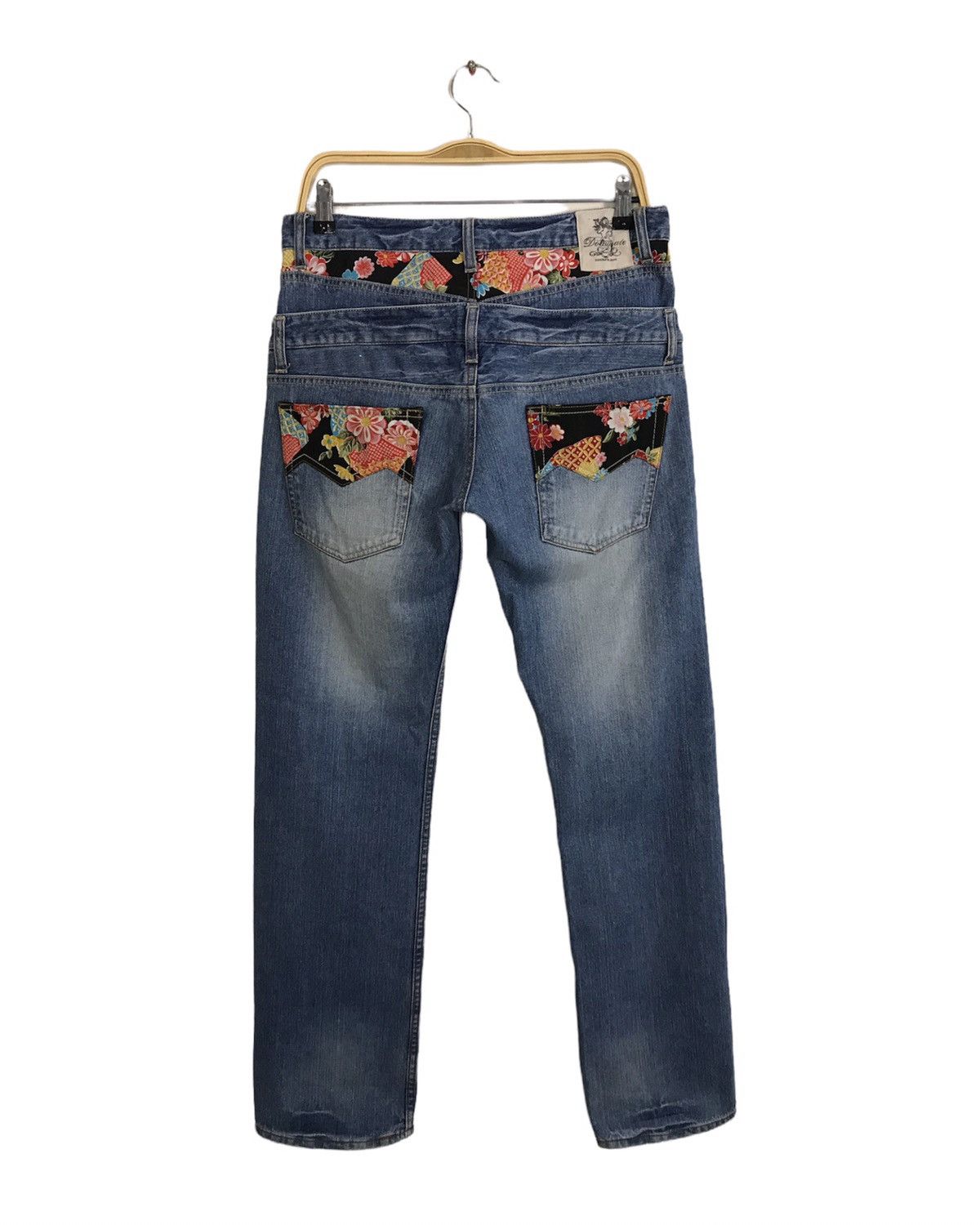 Japanese Brand Vintage Dominate Handcrafted Jeans Flowers Art Design Size US 31 - 2 Thumbnail
