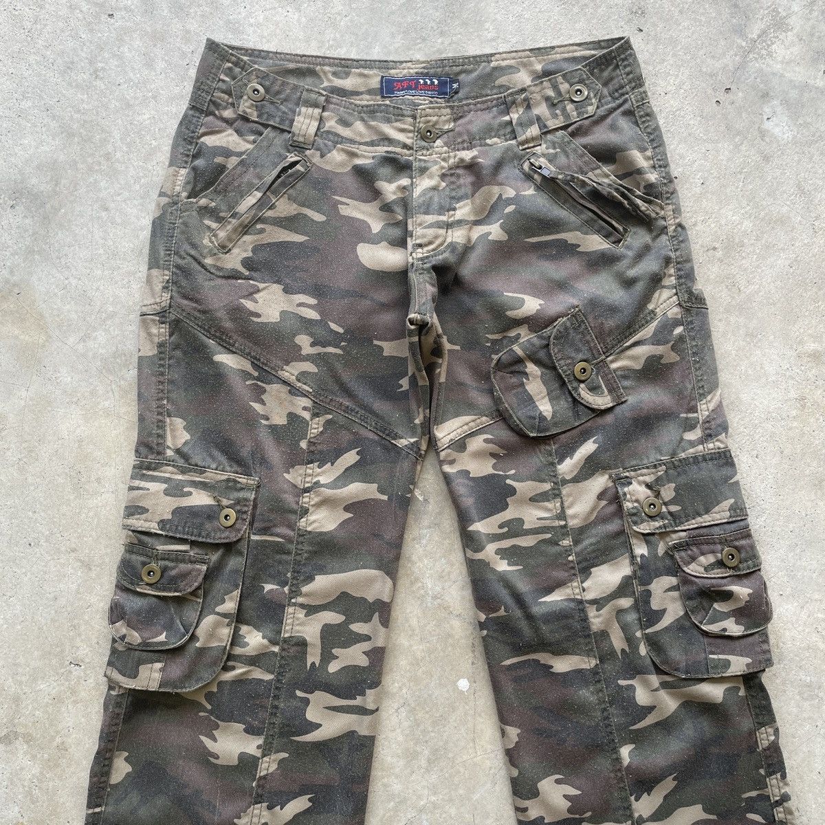 Japanese Brand 9 Pocket🔥 Vintage AFT Faded Camo Parachute Cargo Pants Rare Size US 30 / EU 46 - 3 Thumbnail