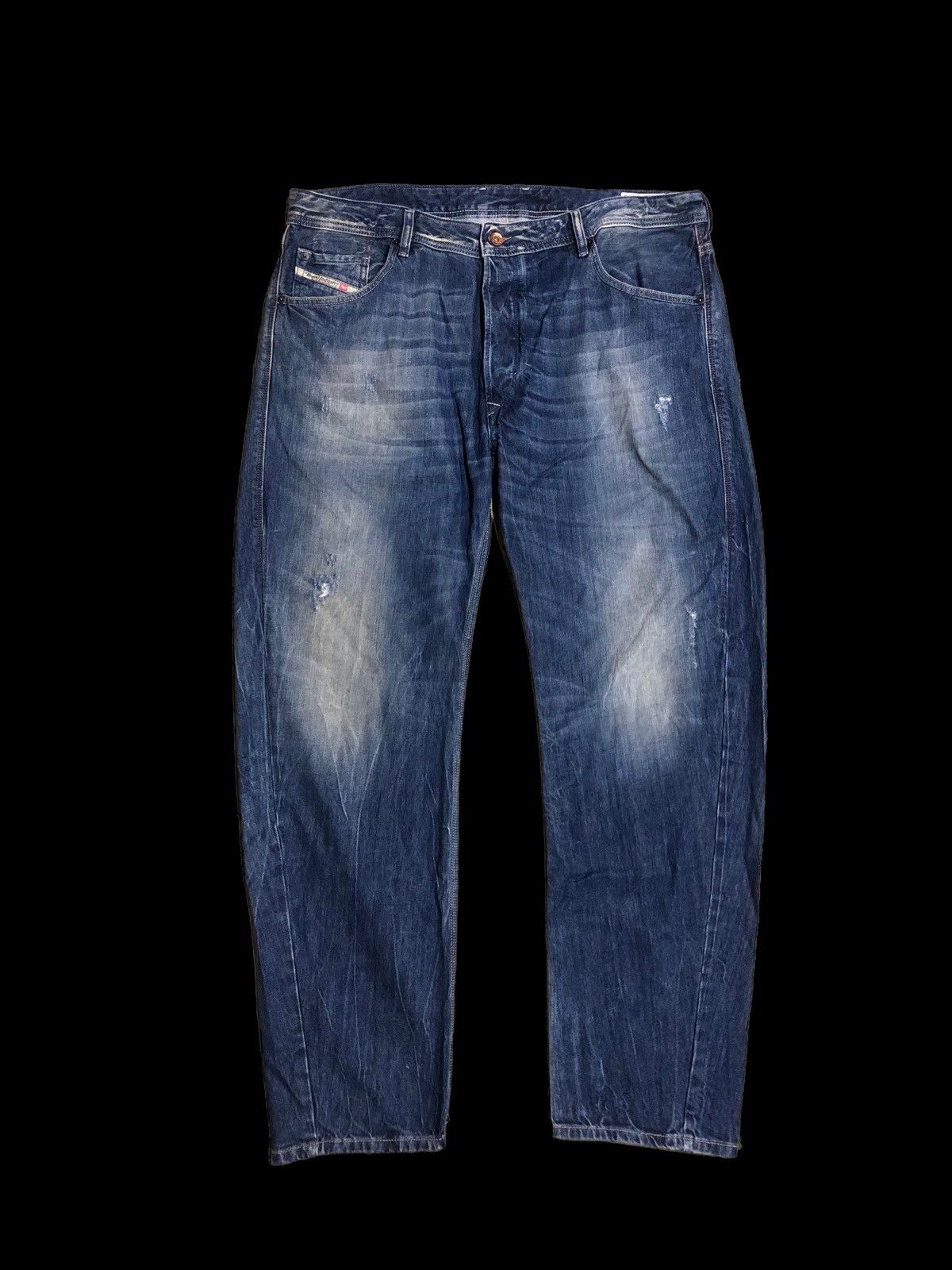 image of Diesel Bravefort Comfort Carrot Denim in Blue, Men's (Size 38)