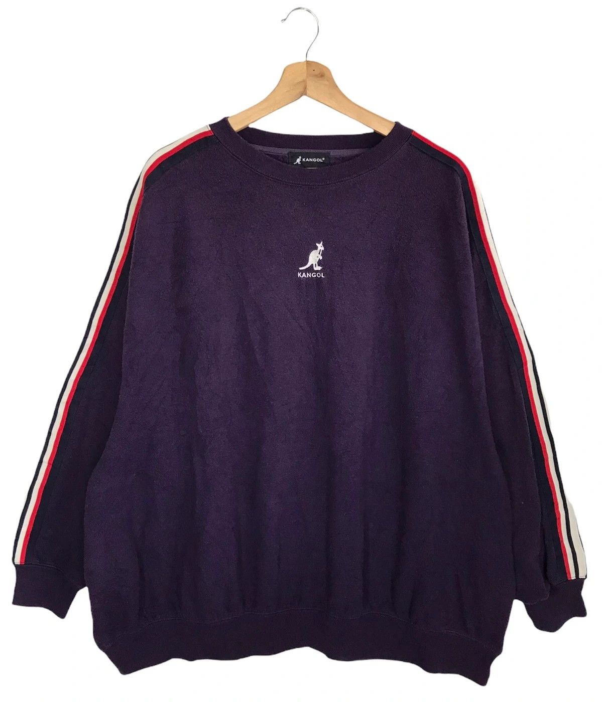 image of Kangol Side Tape Sweatshirts Size 4L in Purple, Men's
