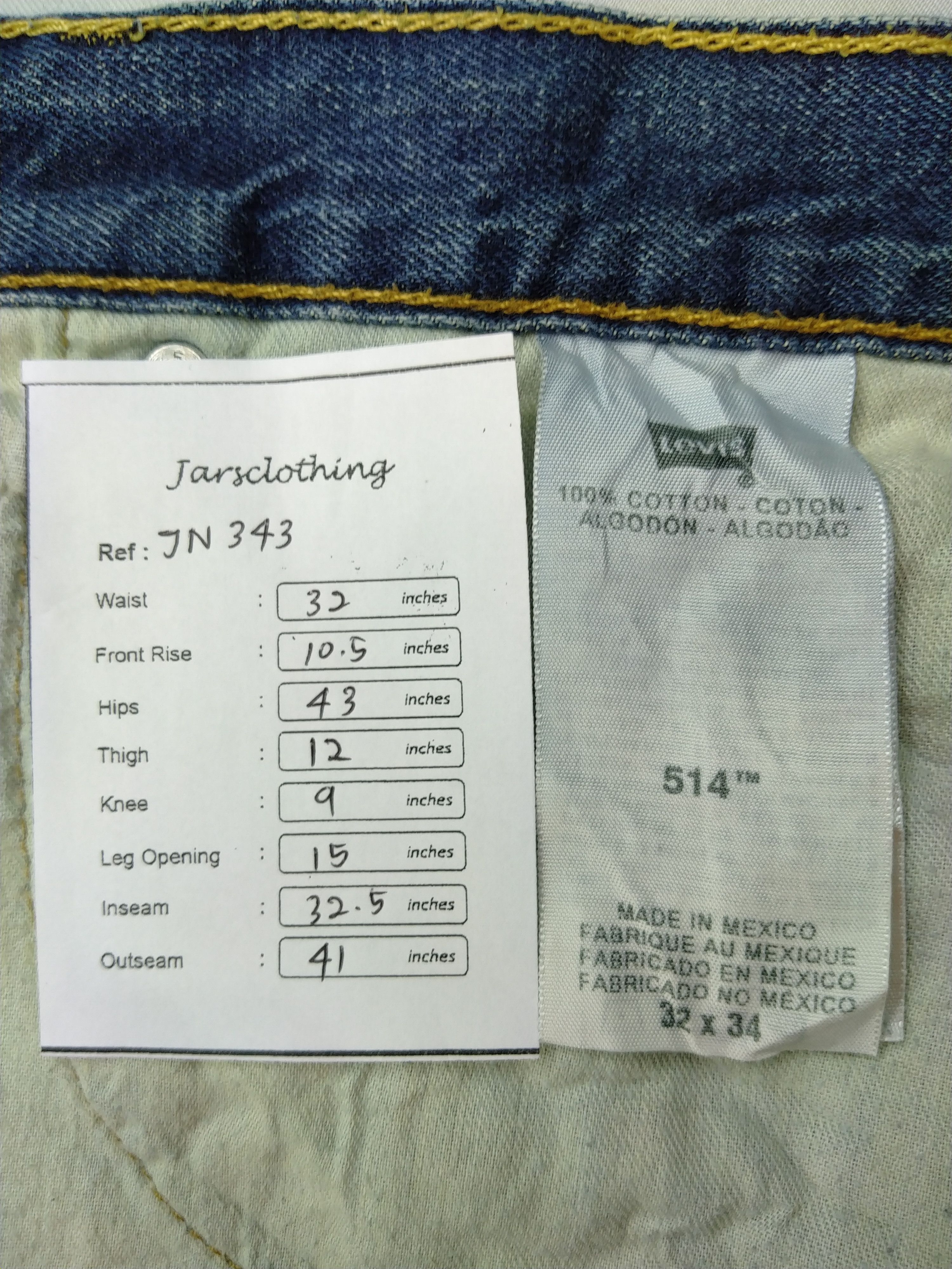 Levi's Blue Distressed Vintage Levi's 514 32 x 32.5 Denim -JN343 Size US 32 / EU 48 - 10 Thumbnail