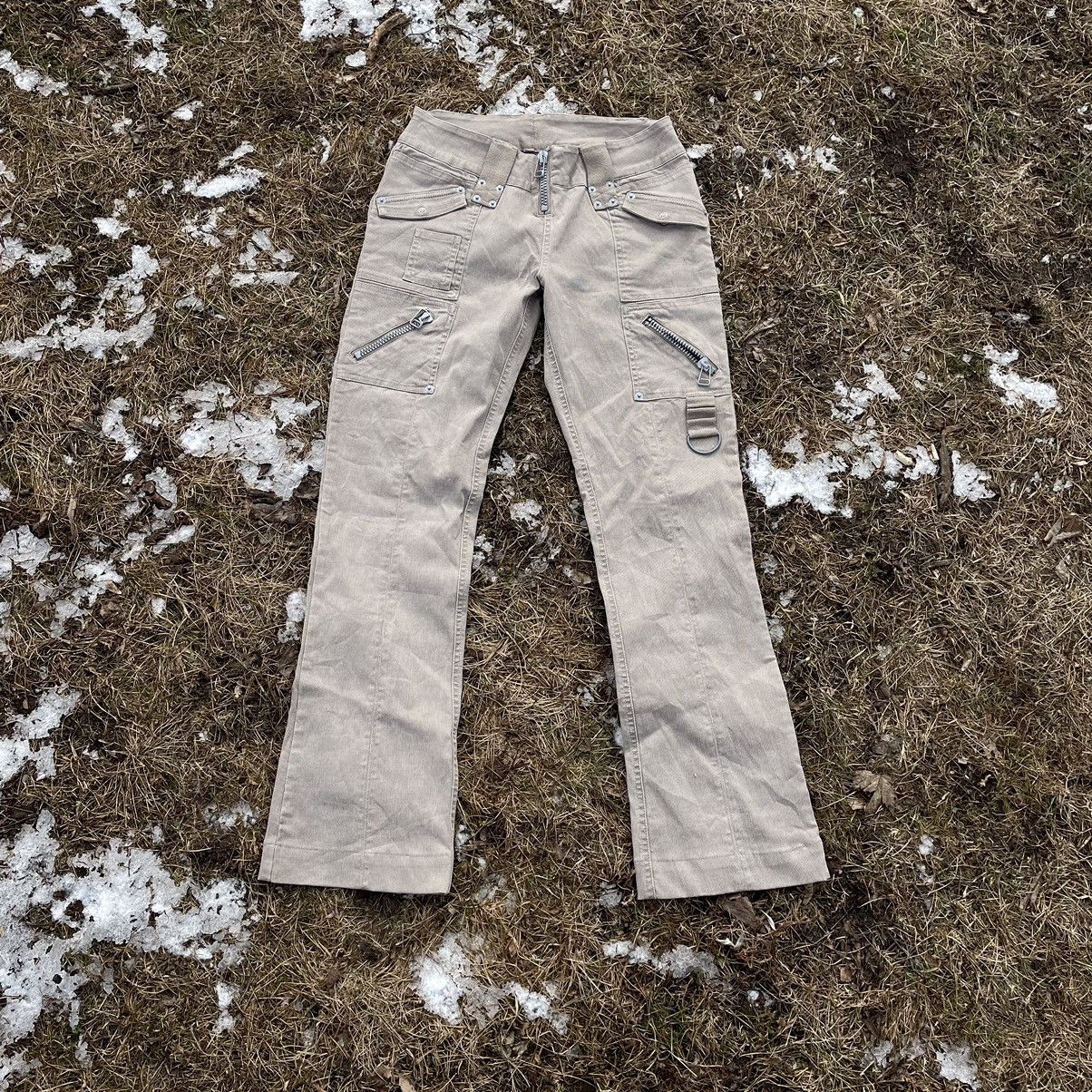 Vintage Vintage 90s Distressed Baggy Cargo Pants Skate Y2K Logo 29 Size 29" - 1 Thumbnail