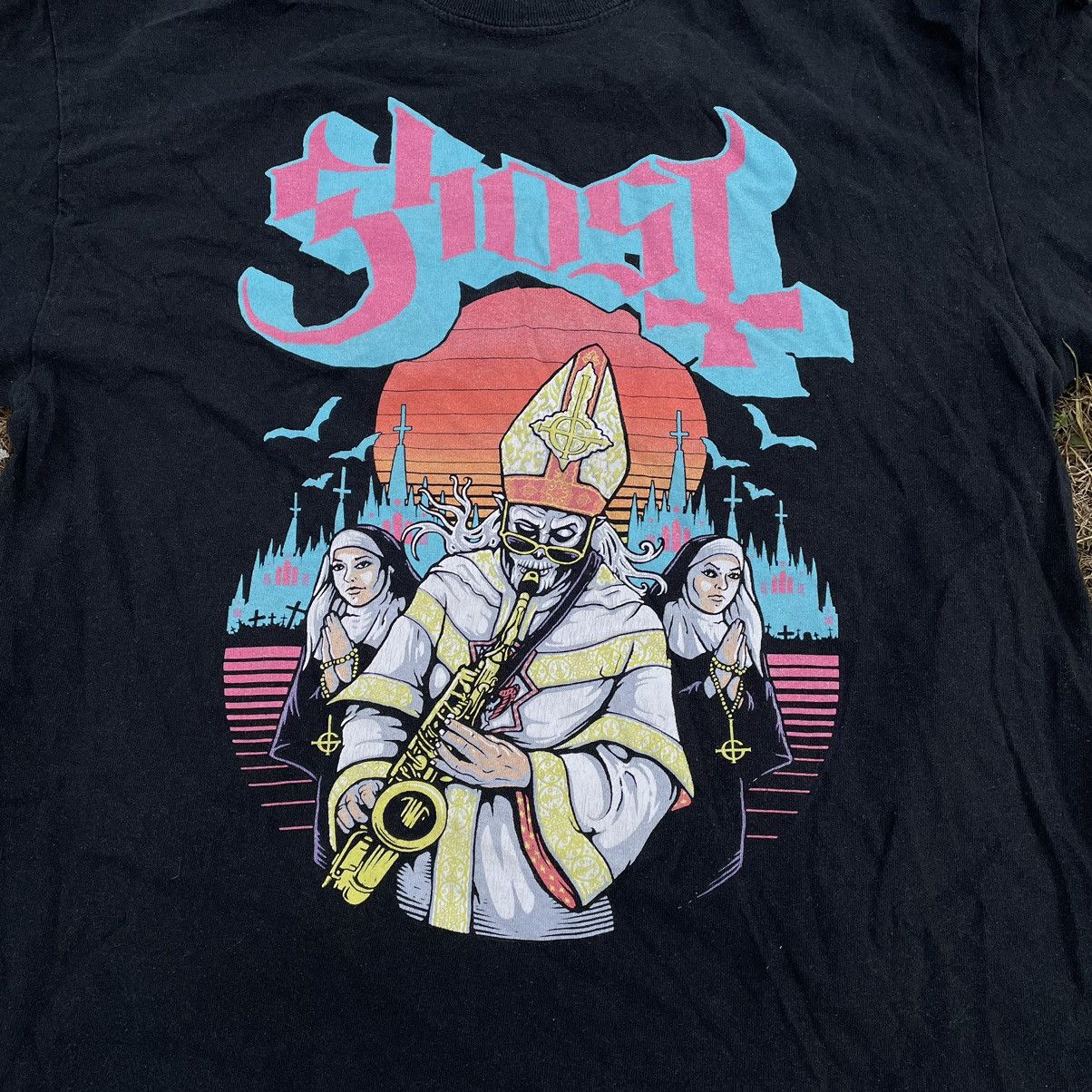 Vintage Vintage 90s Ghost Band Graphic Tee Sun Faded Grunge Boxy M Size US M / EU 48-50 / 2 - 4 Thumbnail