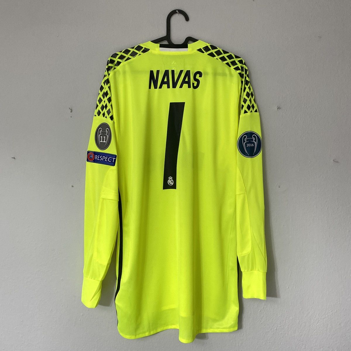 Adidas 2015 2016 GAME ISSUE Real Madrid Navas Home Soccer Jersey Size US L / EU 52-54 / 3 - 12 Thumbnail