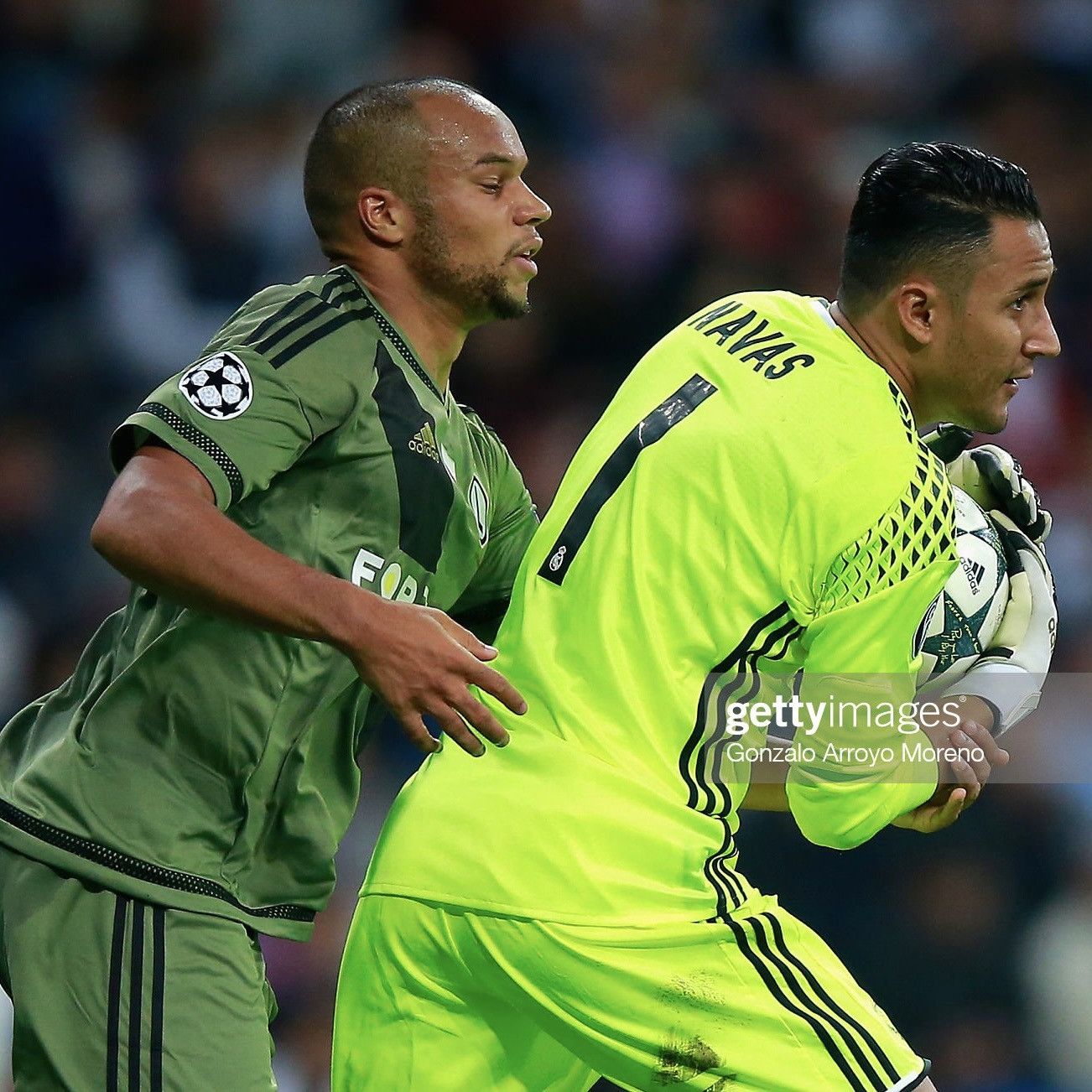Adidas 2015 2016 GAME ISSUE Real Madrid Navas Home Soccer Jersey Size US L / EU 52-54 / 3 - 3 Thumbnail