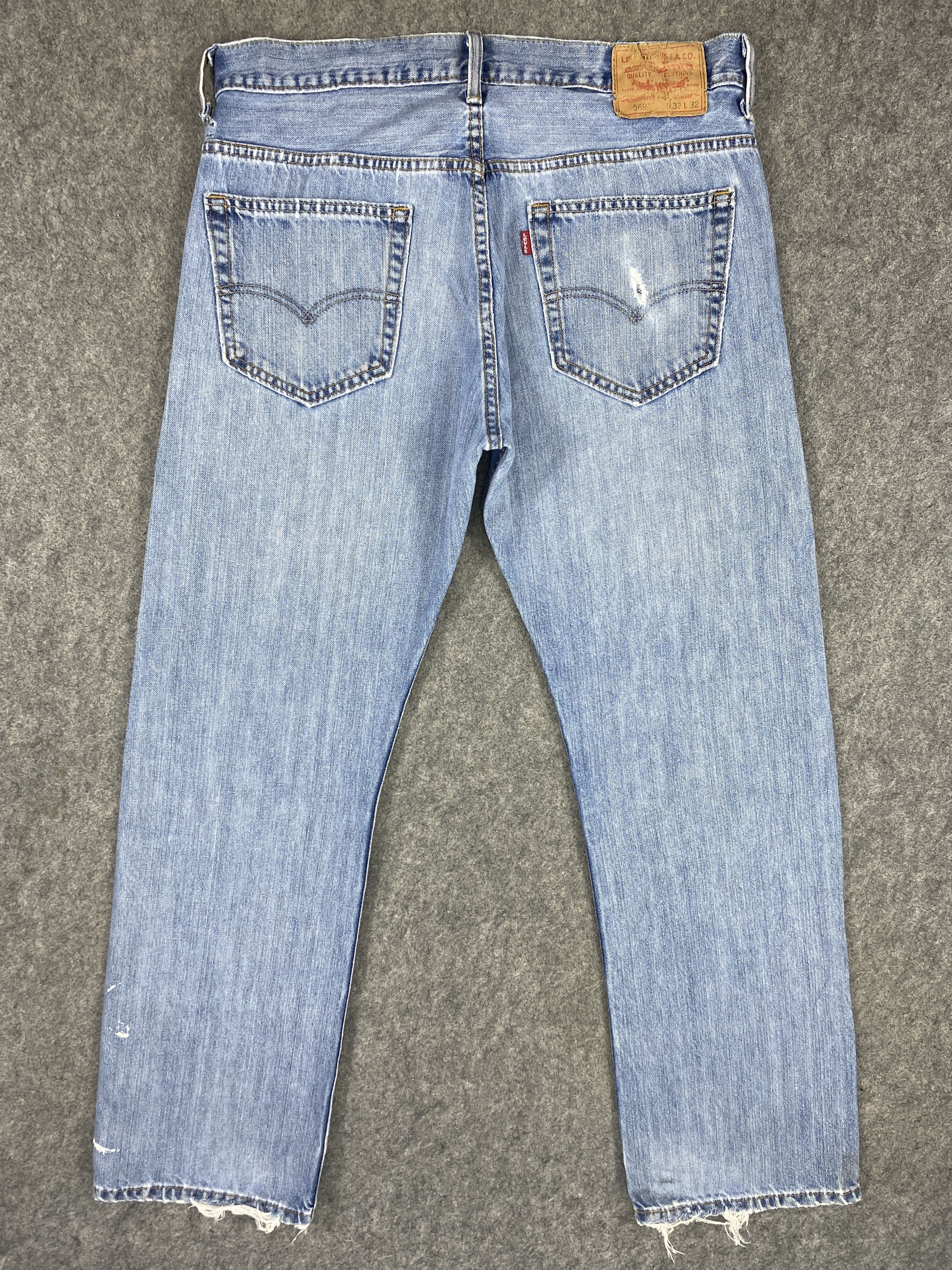 Levi's Mid Blue Levi's 569 Jeans 35x32.5 Denim -JN1944 Size US 35 - 2 Thumbnail