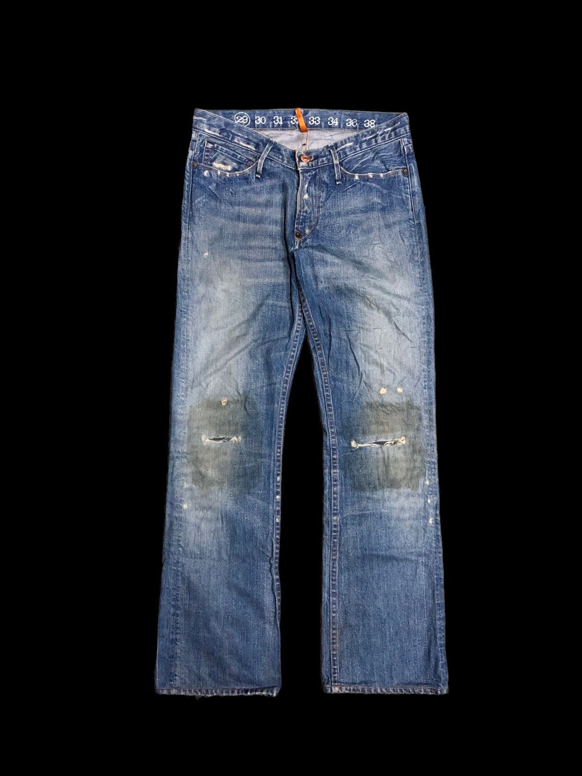 Earnest Sewn FLARED BOOTCUT SLIM DISTRESSED DENIM Size US 29 - 1 Thumbnail