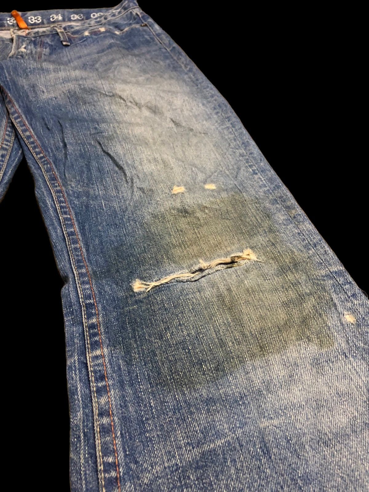 Earnest Sewn FLARED BOOTCUT SLIM DISTRESSED DENIM Size US 29 - 5 Thumbnail