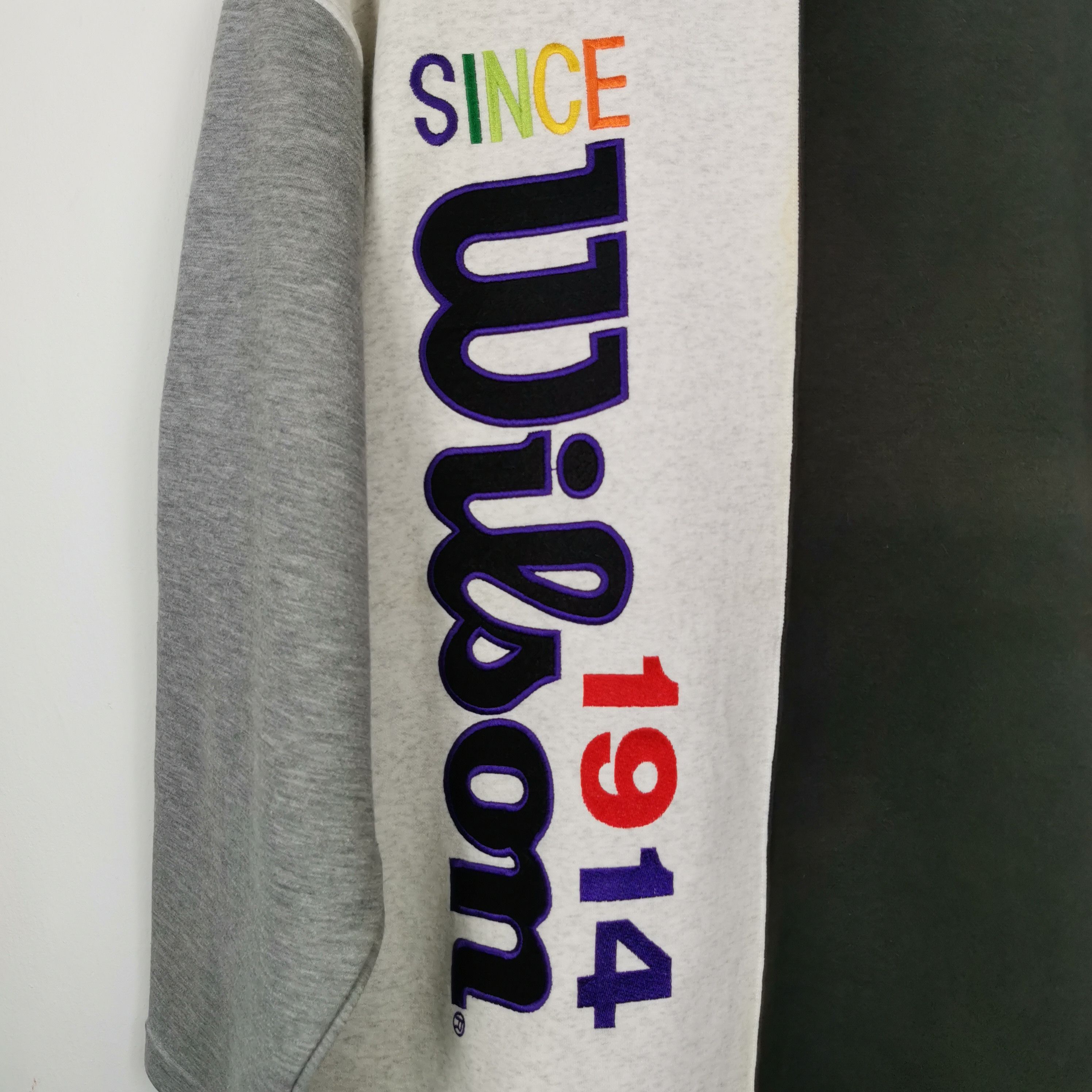 Vintage × Wilson Vintage Wilson Sweatshirt Hoodie Jumper Embroidery Size US L / EU 52-54 / 3 - 5 Thumbnail