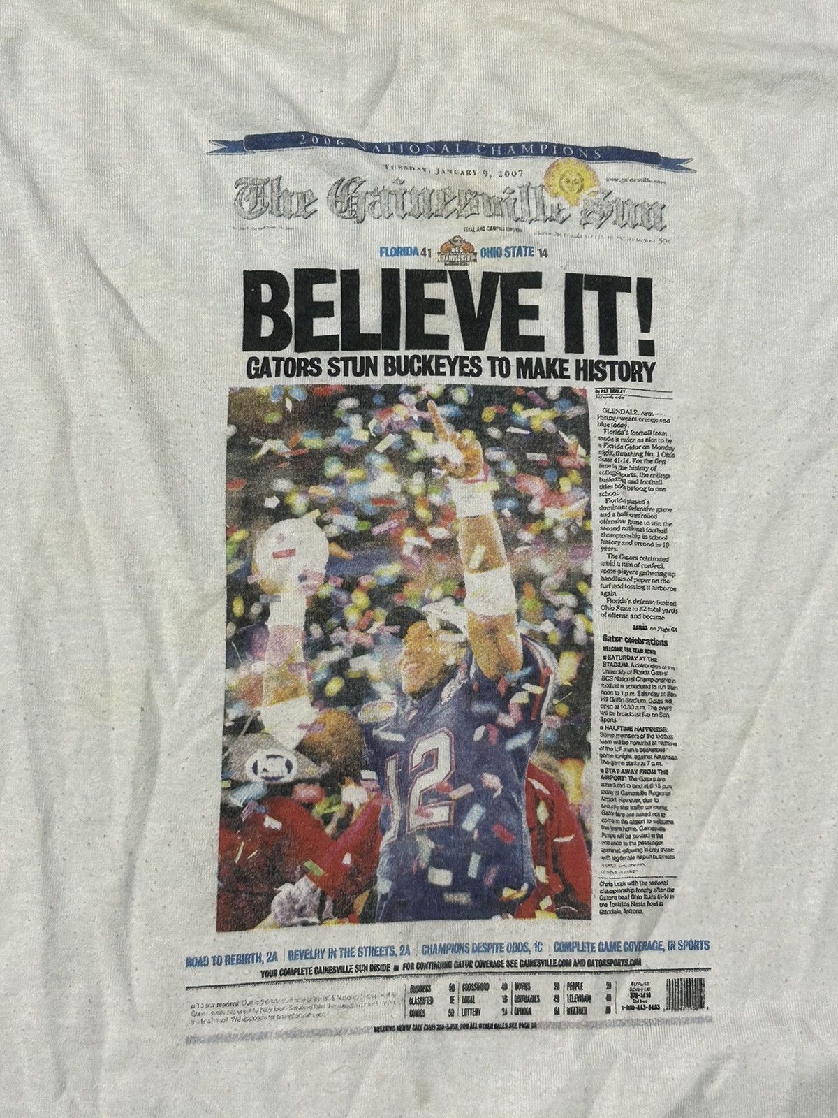 NCAA × Vintage University of Florida championship T-shirt 2007 Size US XL / EU 56 / 4 - 3 Thumbnail