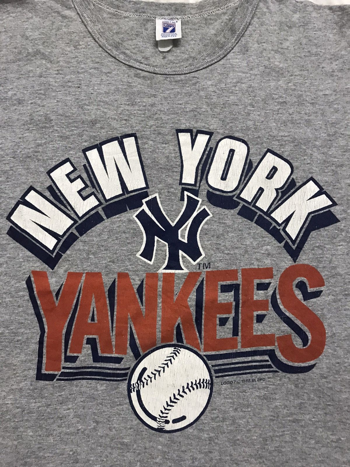 MLB × New York Yankees × Vintage Vintage 1988 New York Yankees MLB Big Logo Baseball Shirt Size US L / EU 52-54 / 3 - 3 Thumbnail