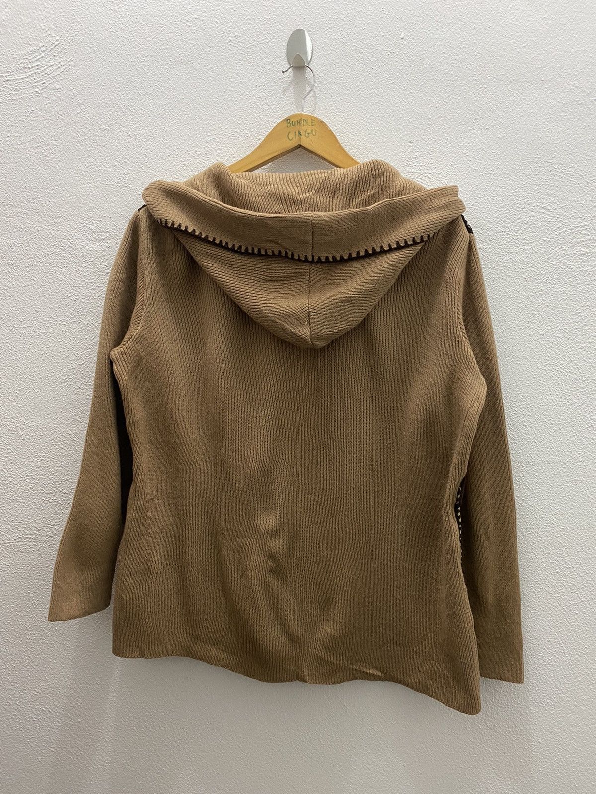 Japanese Brand BANFF SWEATER BEE LEATHER KNITWEAR JACKET Size US L / EU 52-54 / 3 - 8 Thumbnail