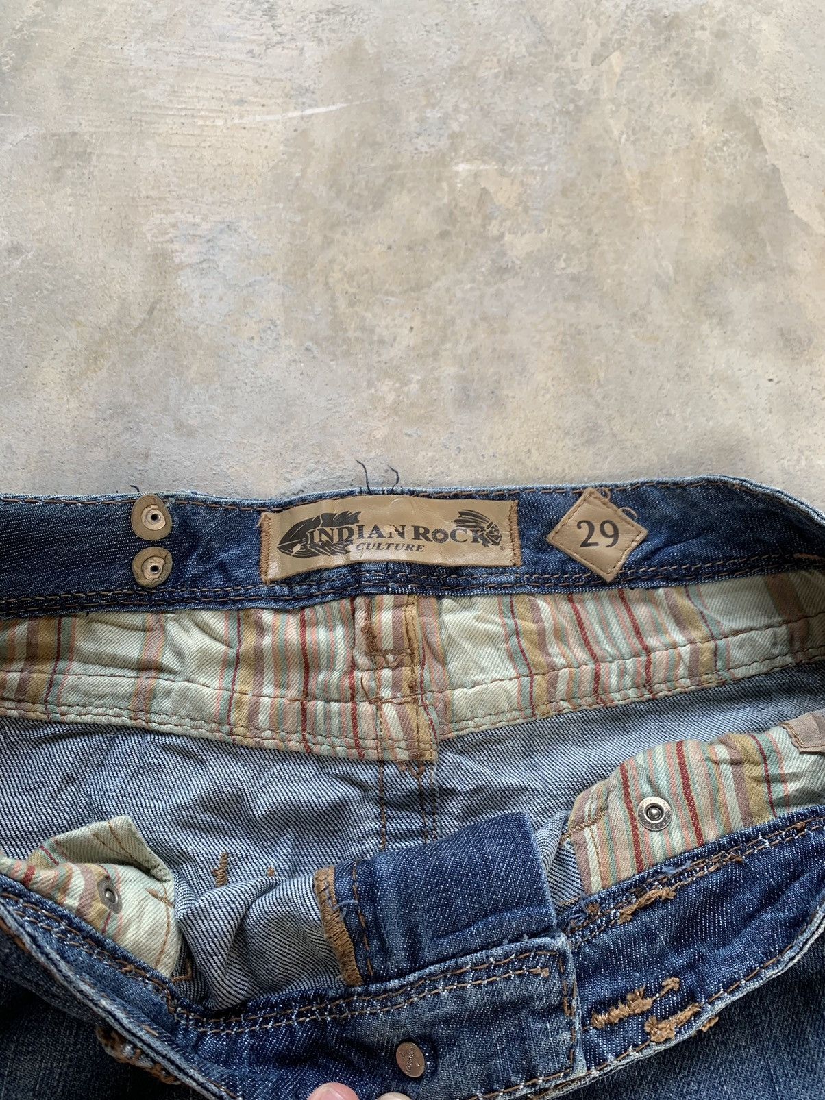 Vintage Vintage indian rock culture denim skirt nice design Size 29" - 6 Thumbnail