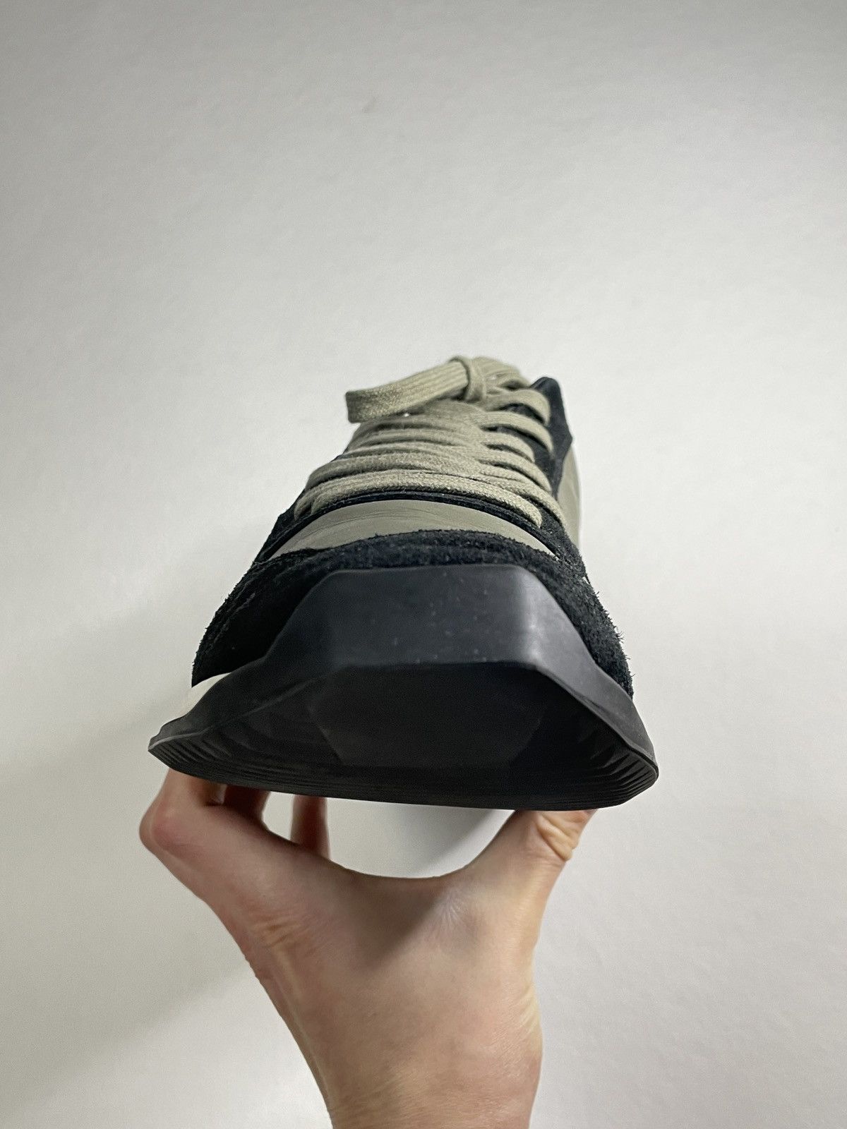 Rick Owens Runner Oblique Lace Up Low Top Sneakers Size US 11 / EU 44 - 8 Thumbnail