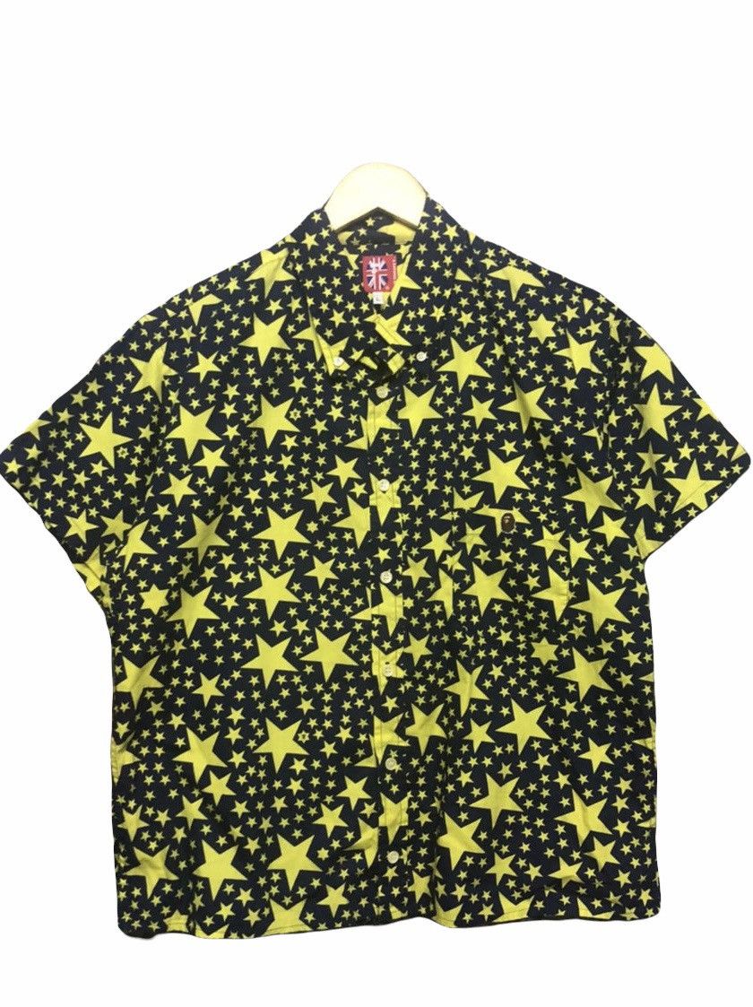 Bape Star Pattern Button Up S/S Shirt Size US L / EU 52-54 / 3 - 3 Thumbnail