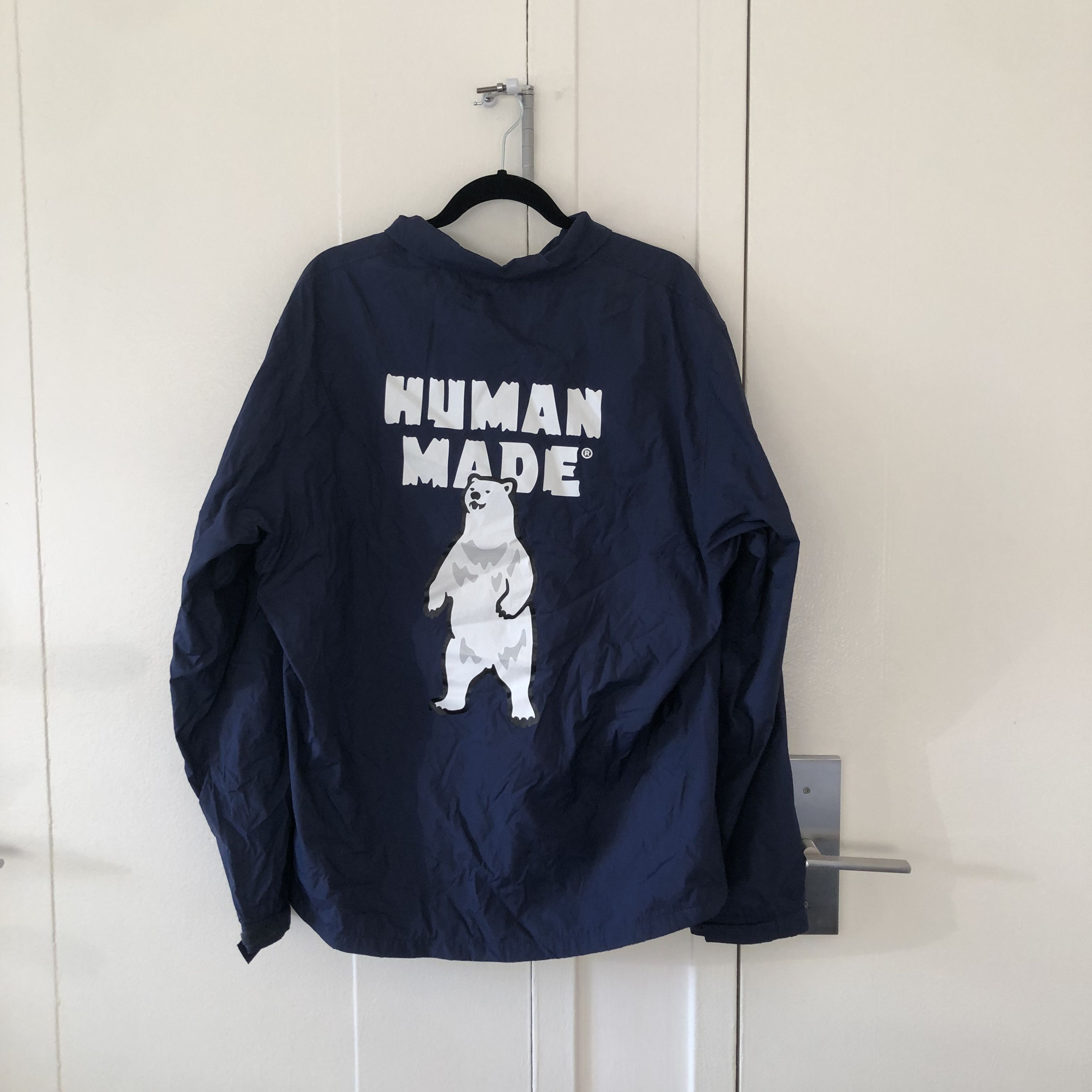 image of Human Made Polar Bear Dry Alls Jacket in Navy, Men's (Size XL)