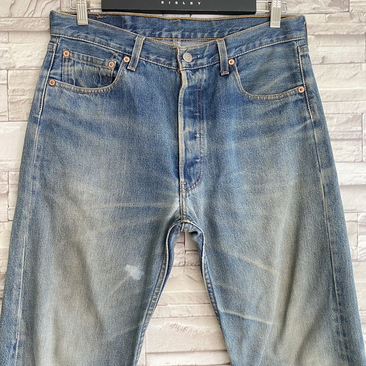 Levi's Vintage 90s Levis 501 Dirty Faded Made USA 33x29.5 Size US 33 - 4 Thumbnail