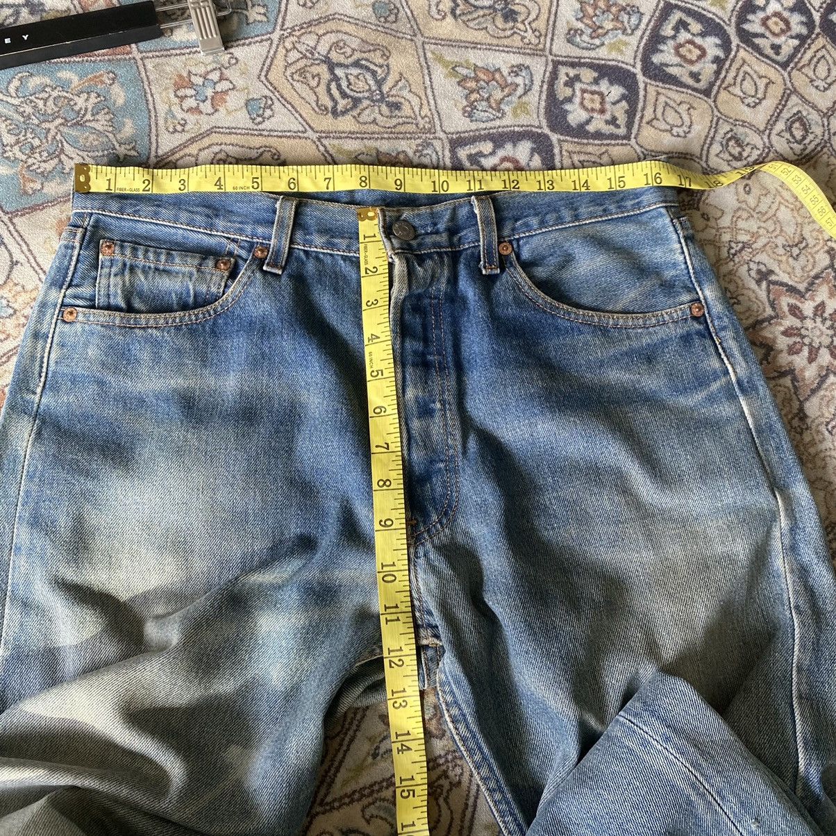 Levi's Vintage 90s Levis 501 Dirty Faded Made USA 33x29.5 Size US 33 - 17 Thumbnail