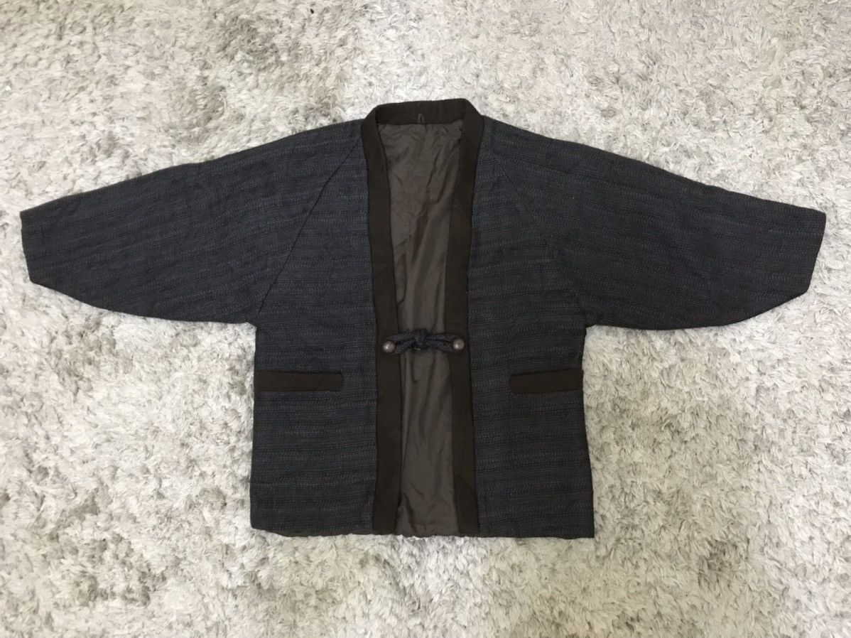 image of Komono Vintage Kimono Japanese Tradisional Jacket in Brown, Men's (Size Medium)