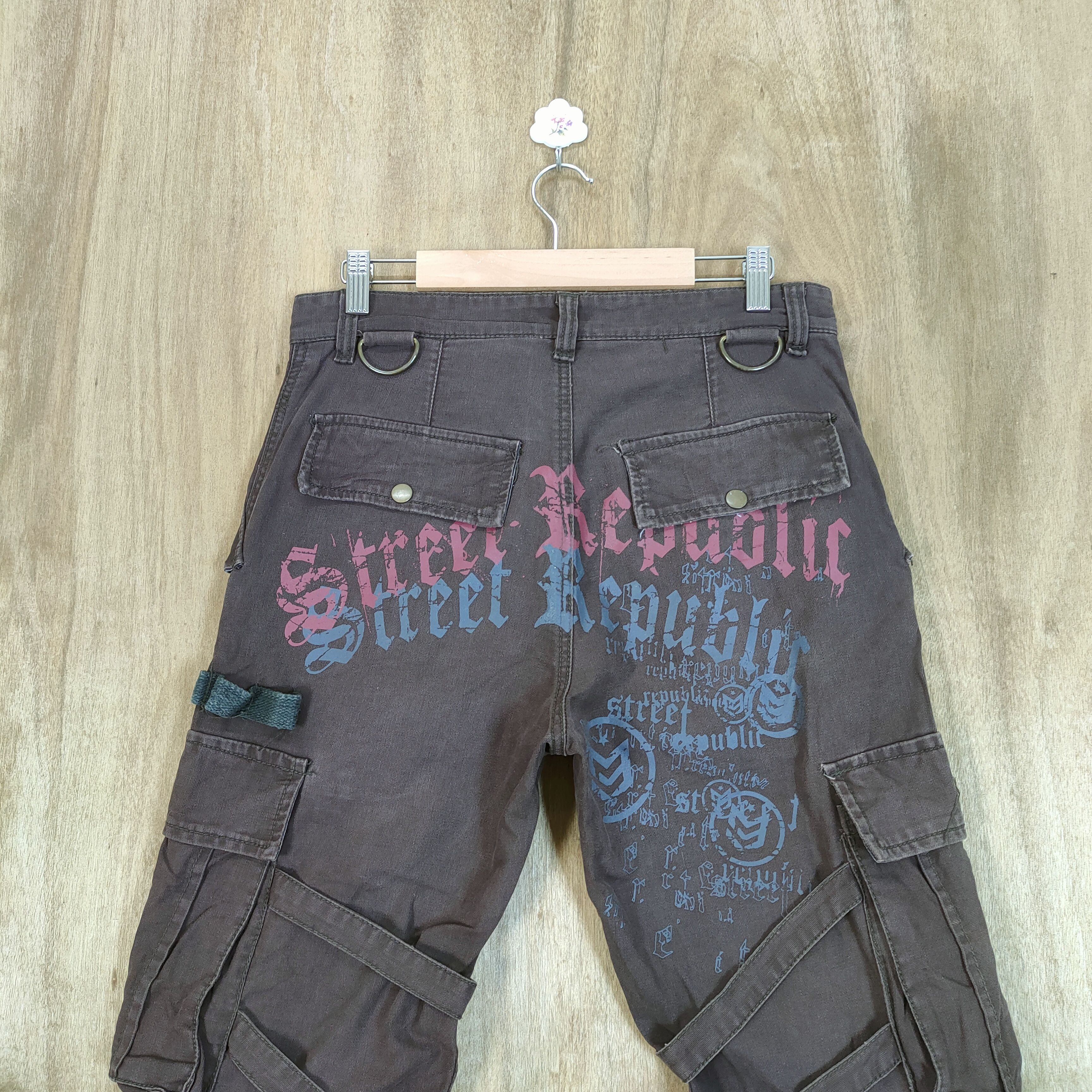 Japanese Brand VINTAGE STREET REPUBLIC BONDAGE CARGO PANTS Size US 31 - 8 Thumbnail