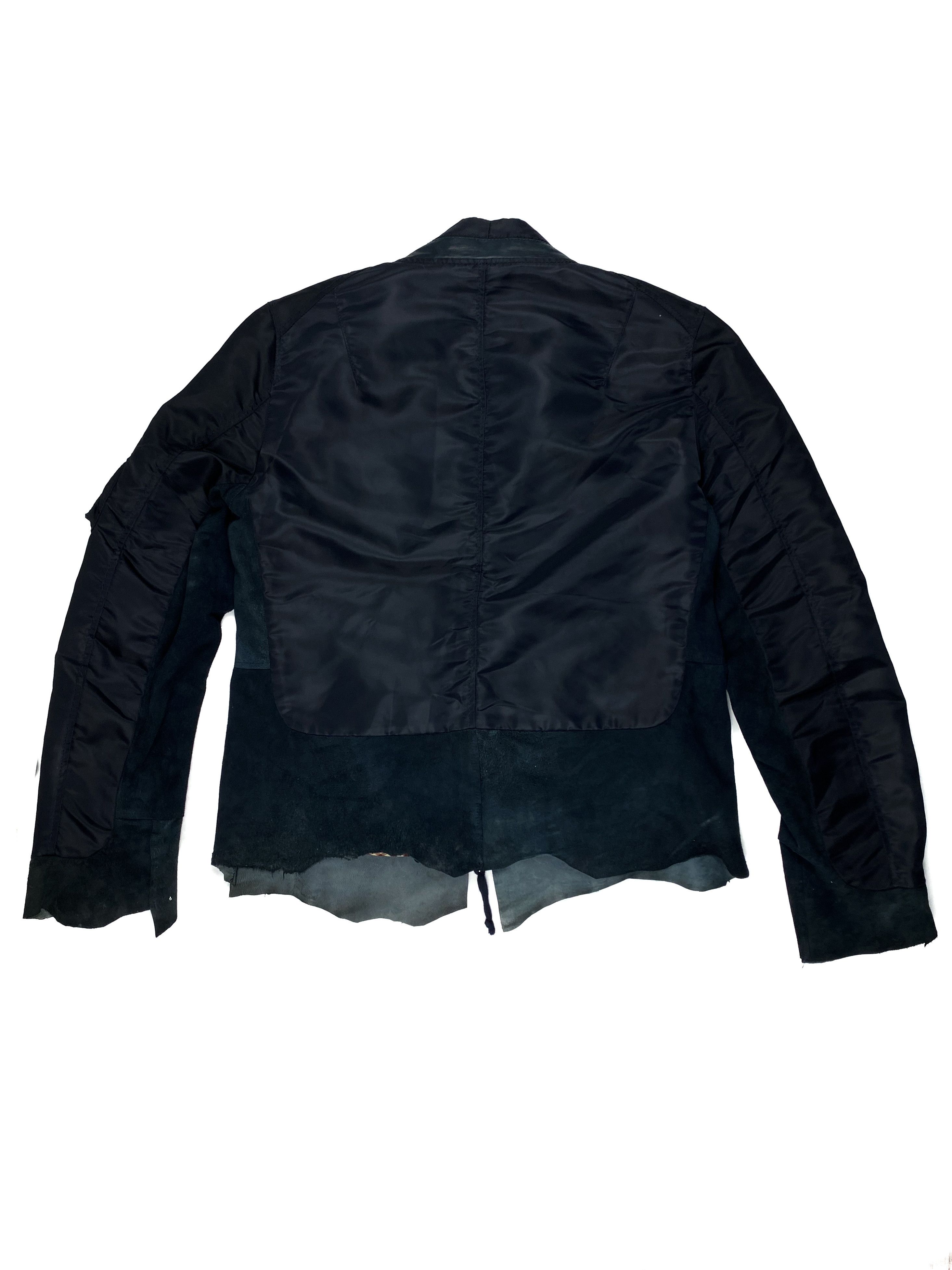 Takahiromiyashita The Soloist. Sheep Leather and Silk MA-1 Bomber 