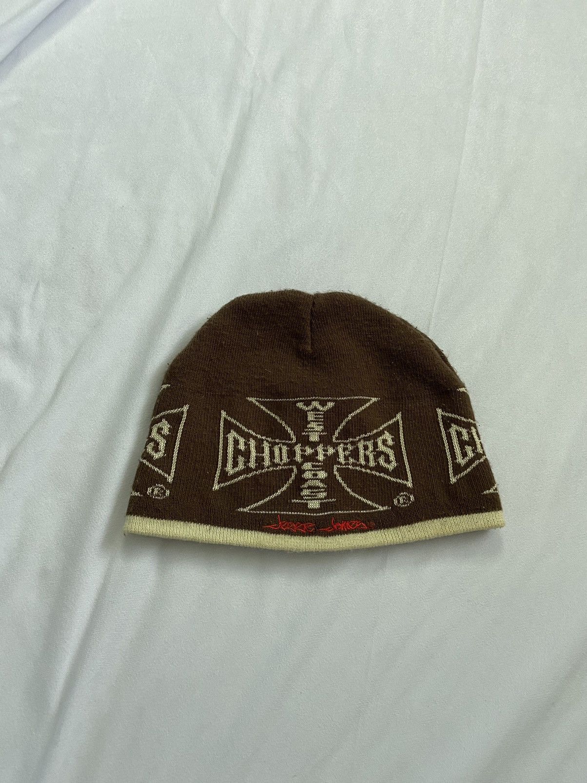 Herren Beanie Aus Reiner Baumwolle – West Coast Iron Cross Design, Warm & Streetstyle