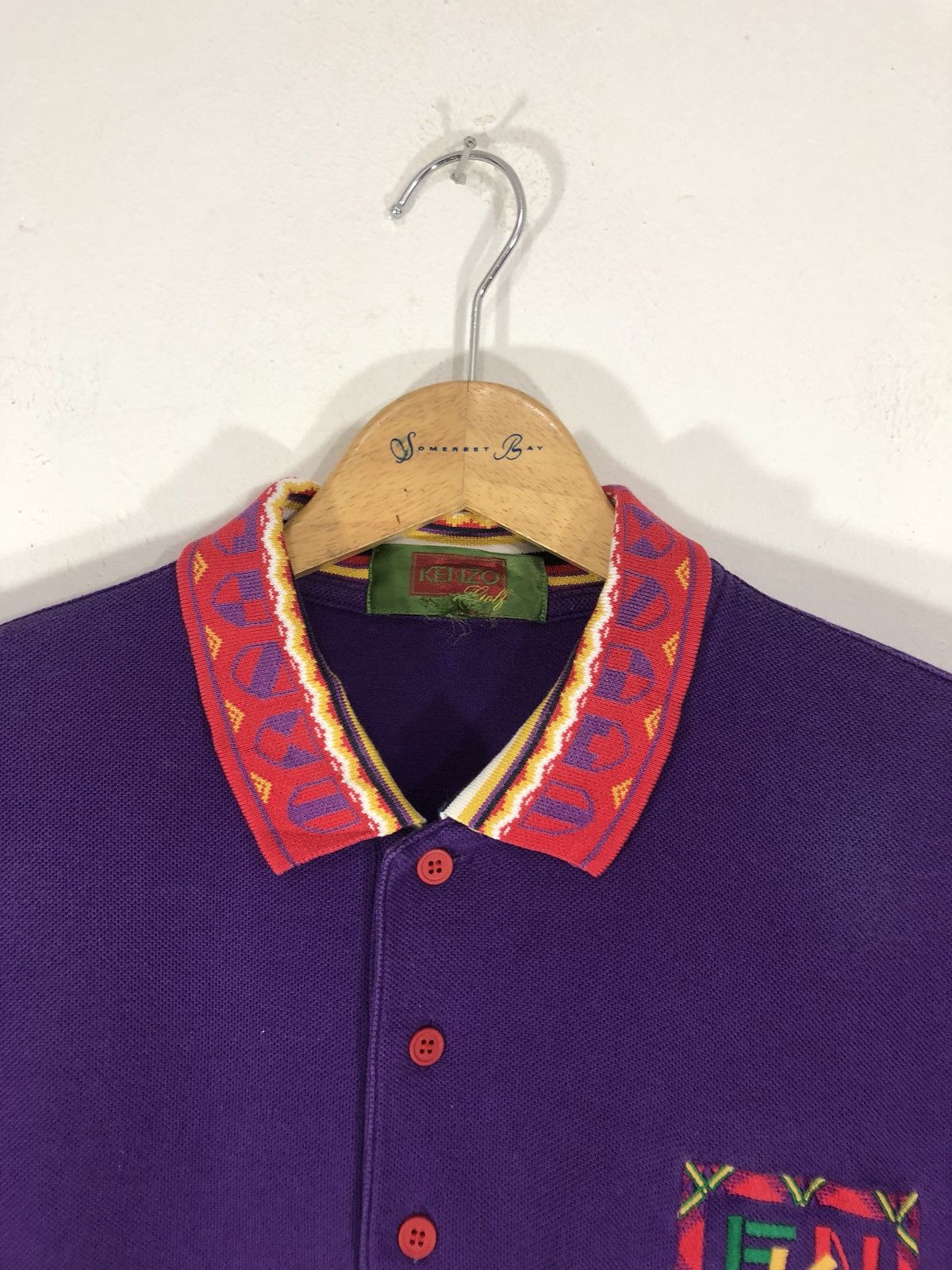 Kenzo Vintage Kenzo Colourful Polo Shirt Size US L / EU 52-54 / 3 - 4 Thumbnail