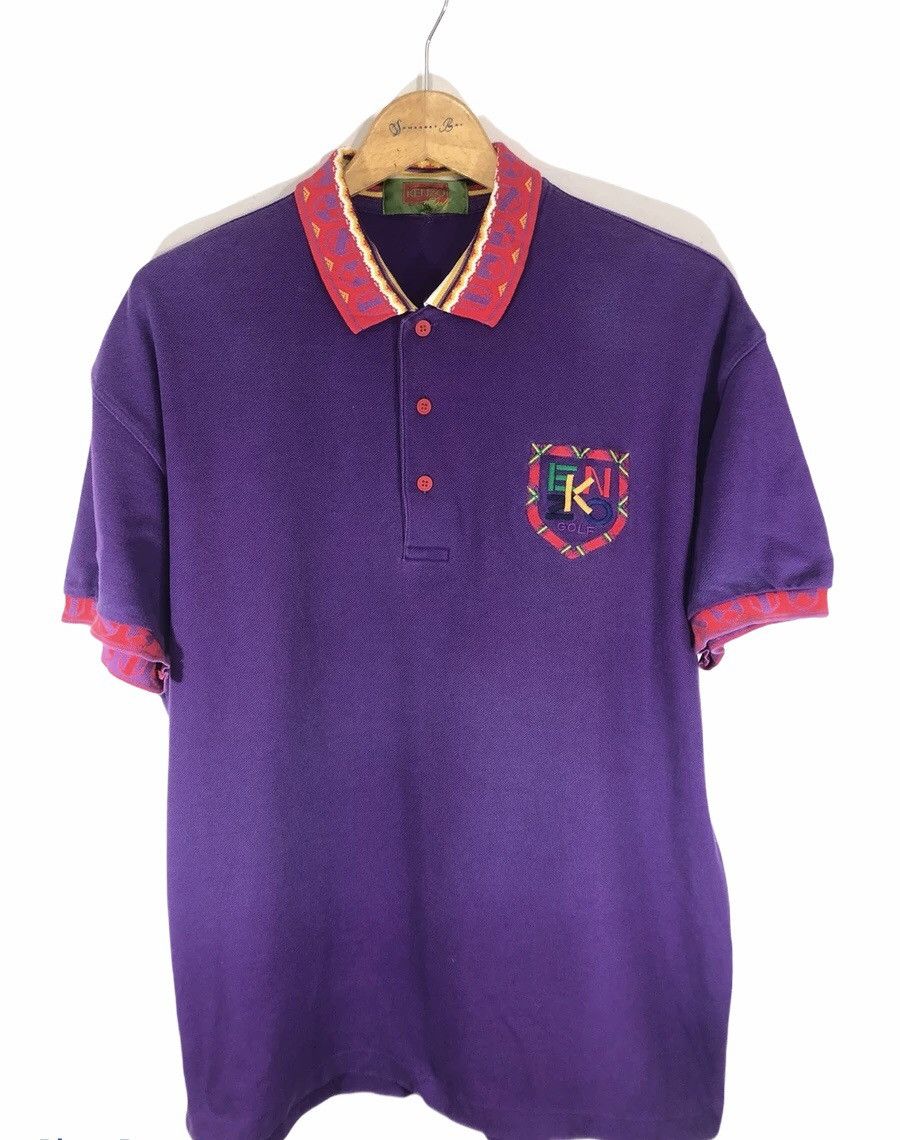 Kenzo Vintage Kenzo Colourful Polo Shirt Size US L / EU 52-54 / 3 - 1 Thumbnail