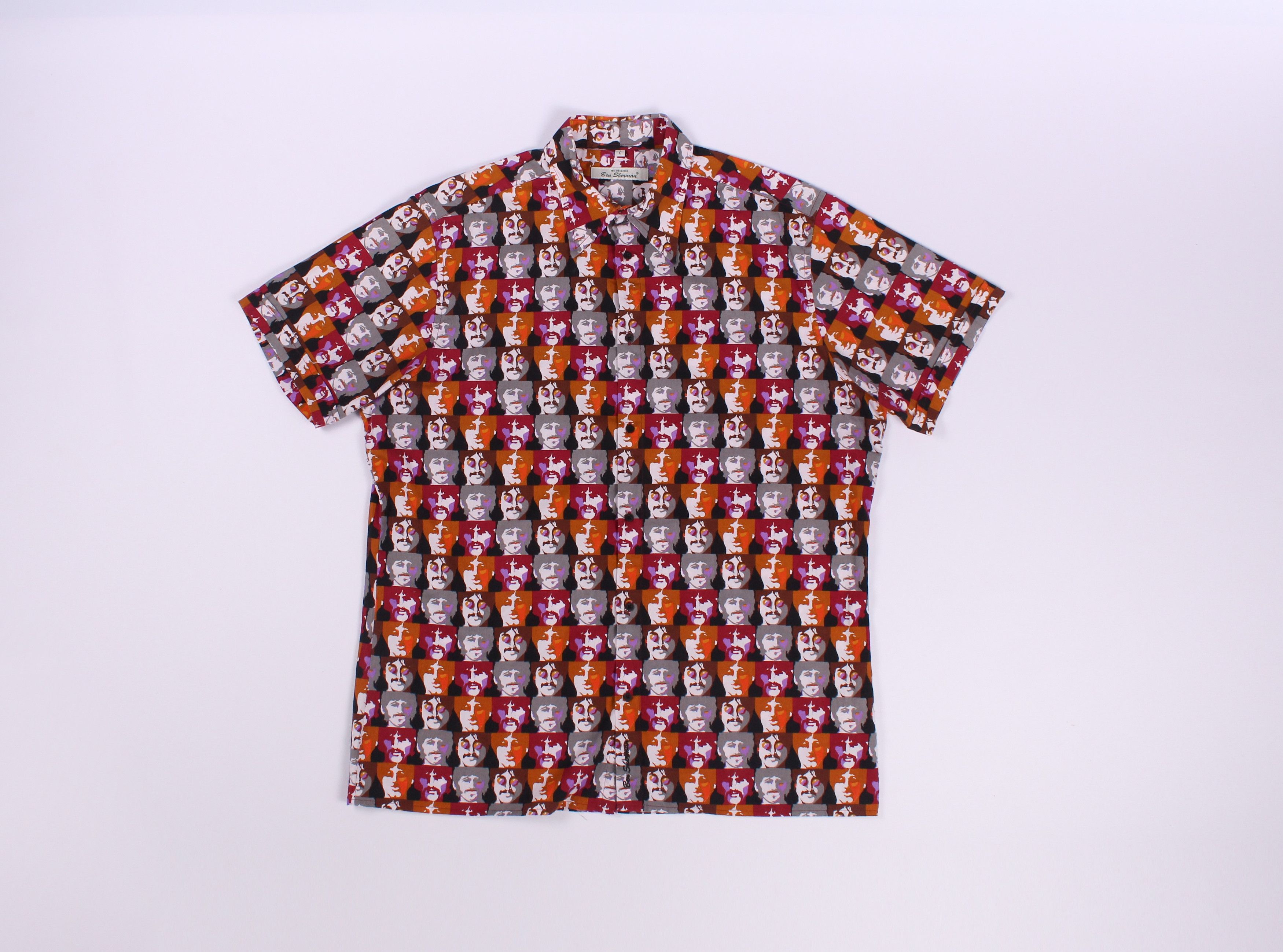 Chemise Homme Ben Sherman The Beatles Vintage - Imprimé Graphique, Manches Courtes, Taille M, Occasion Parfait état