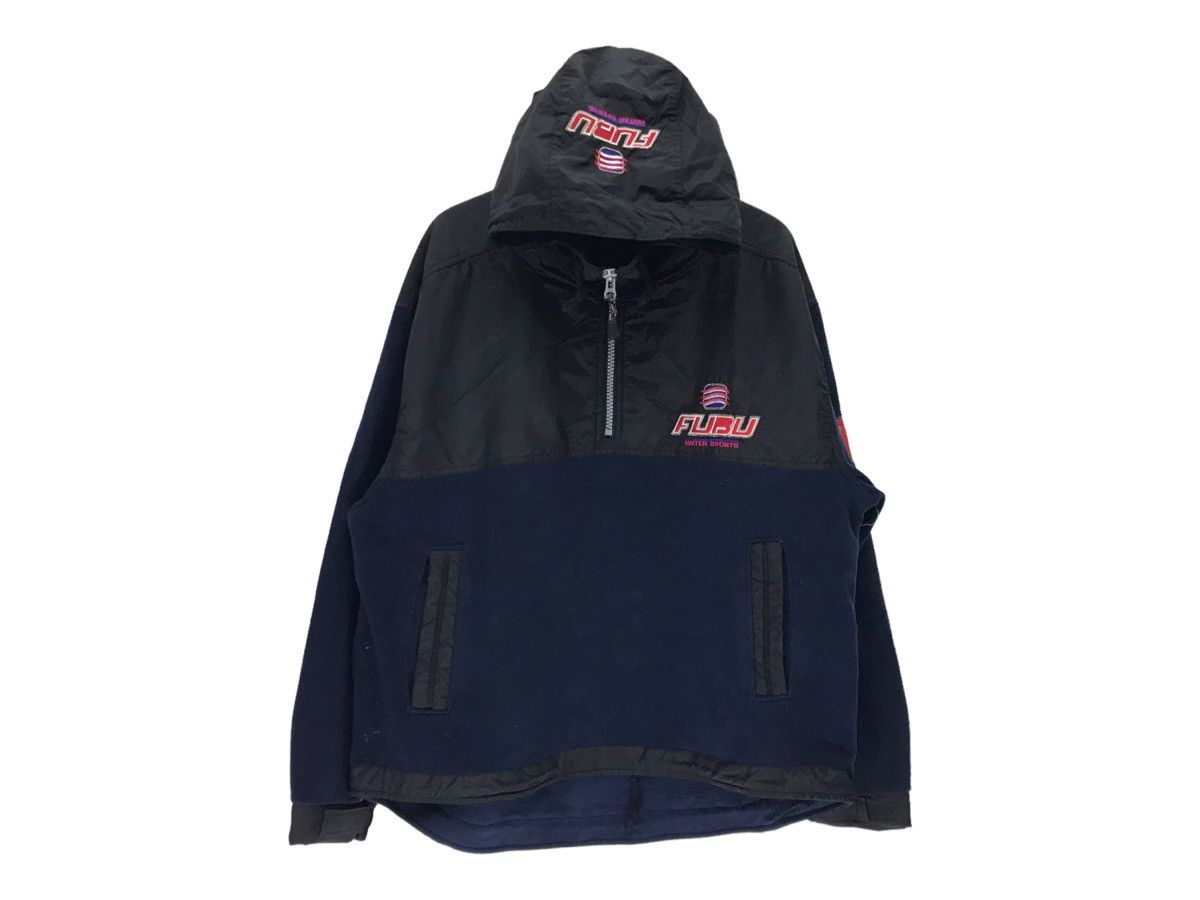 Fubu × Vintage Vintage Fubu Hoodie Fleece HalfZip Fubu Jacket Size US XL / EU 56 / 4 - 1 Thumbnail