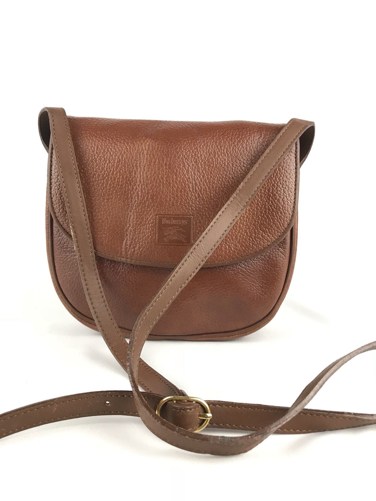 Burberry ❌LAST DROP❌ Vintage Burberrys Leather Brown Crossbody bag Size ONE SIZE - 7 Thumbnail