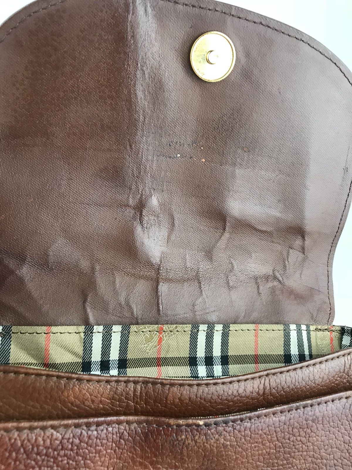 Burberry ❌LAST DROP❌ Vintage Burberrys Leather Brown Crossbody bag Size ONE SIZE - 22 Thumbnail