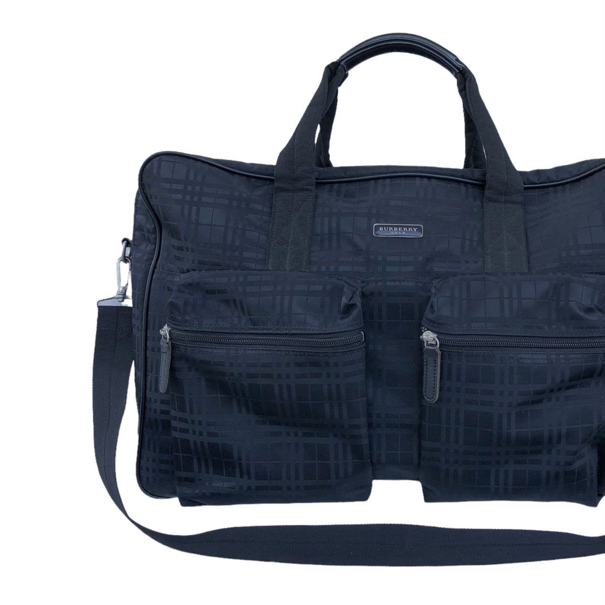 Burberry Burberry Golf Travel Check Plaid Boston Bag BFL27-010 Size ONE SIZE - 3 Thumbnail