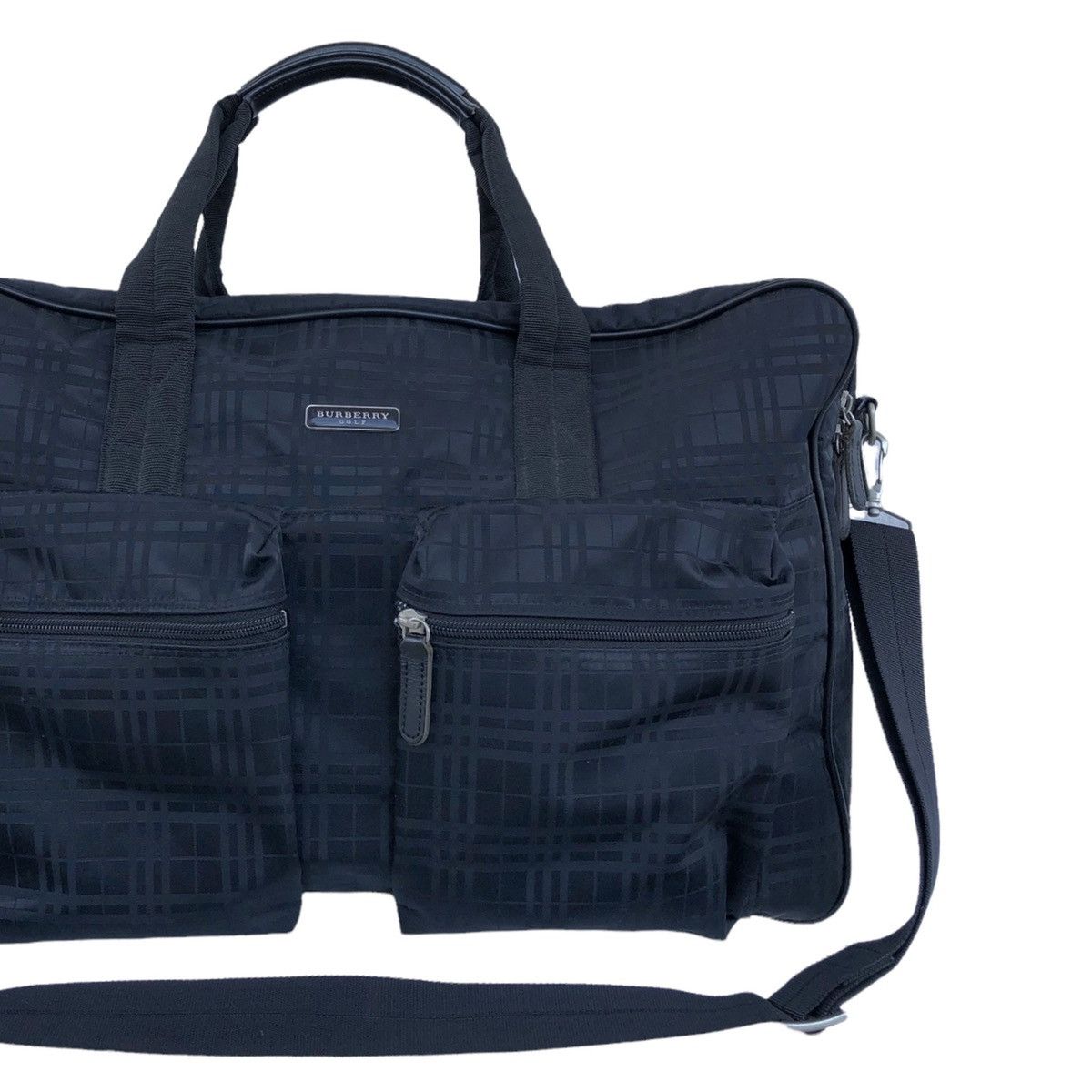 Burberry Burberry Golf Travel Check Plaid Boston Bag BFL27-010 Size ONE SIZE - 4 Thumbnail