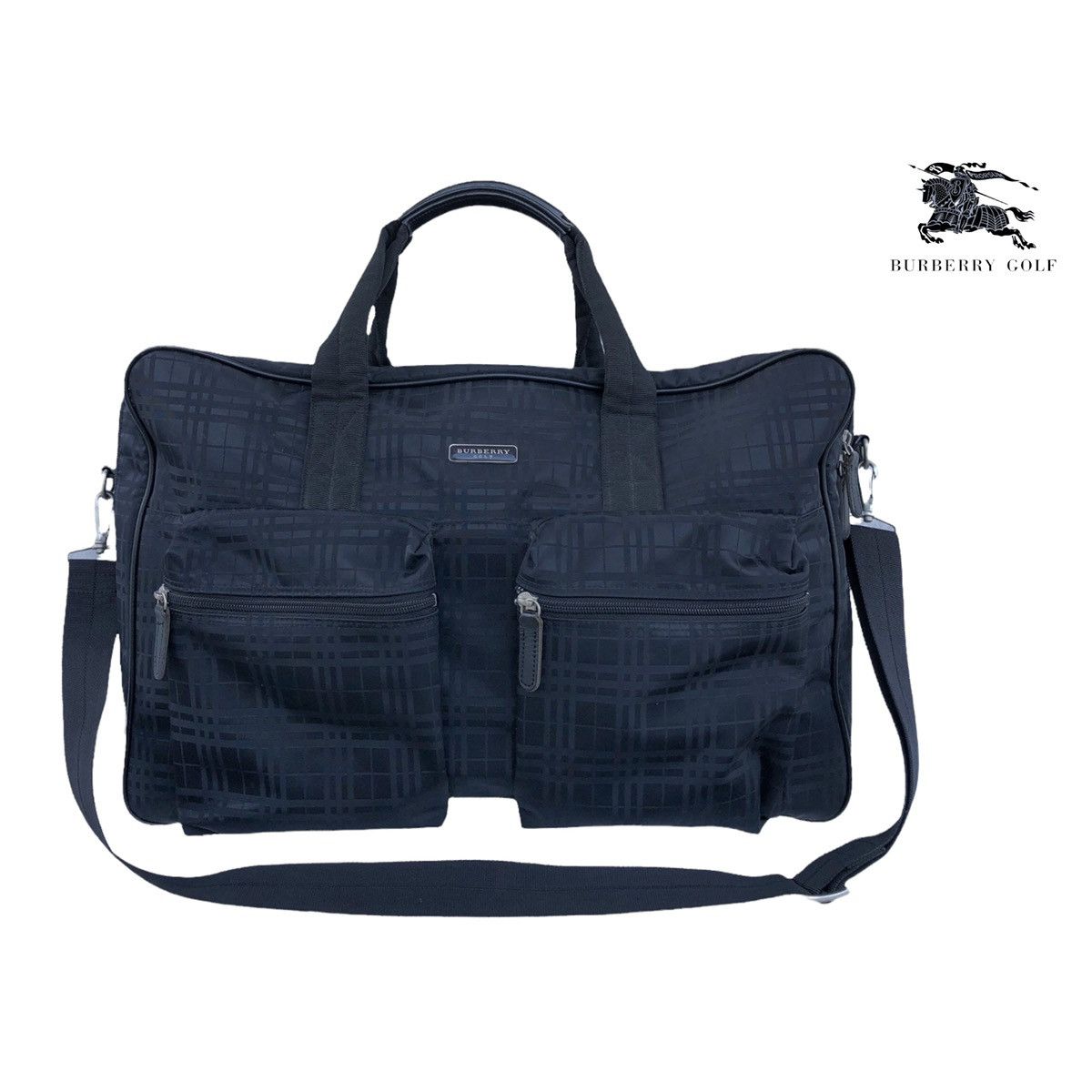 Burberry Burberry Golf Travel Check Plaid Boston Bag BFL27-010 Size ONE SIZE - 1 Thumbnail