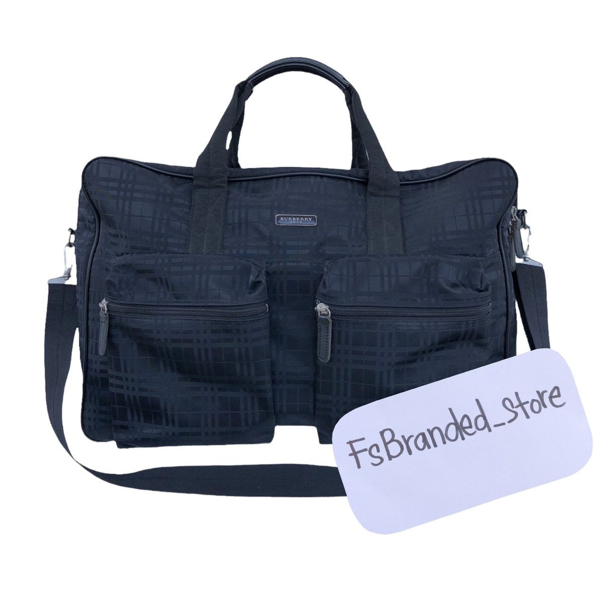 Burberry Burberry Golf Travel Check Plaid Boston Bag BFL27-010 Size ONE SIZE - 2 Thumbnail