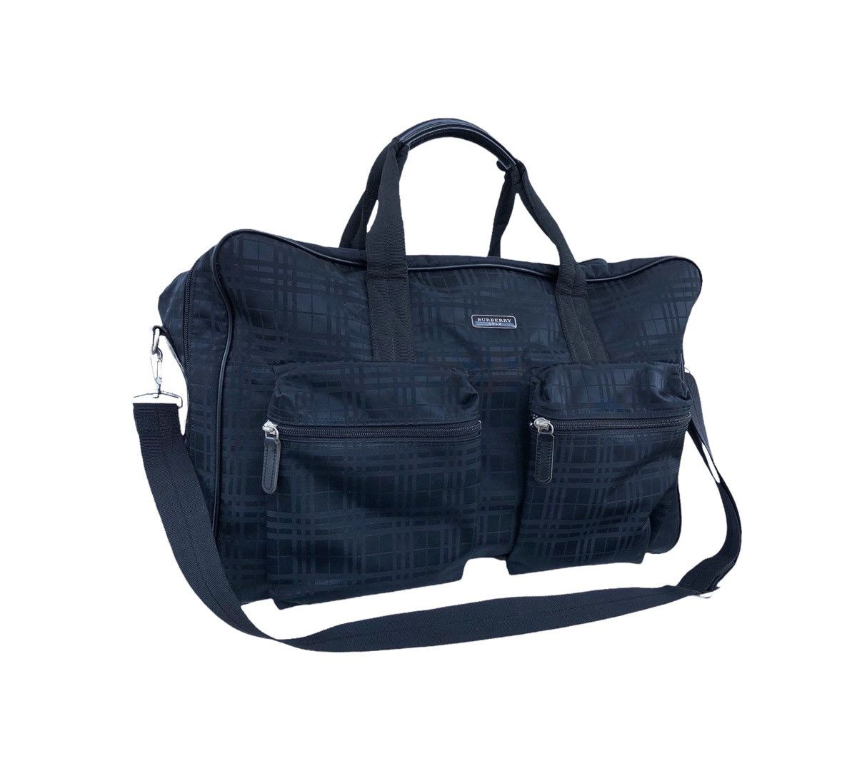 Burberry Burberry Golf Travel Check Plaid Boston Bag BFL27-010 Size ONE SIZE - 5 Thumbnail
