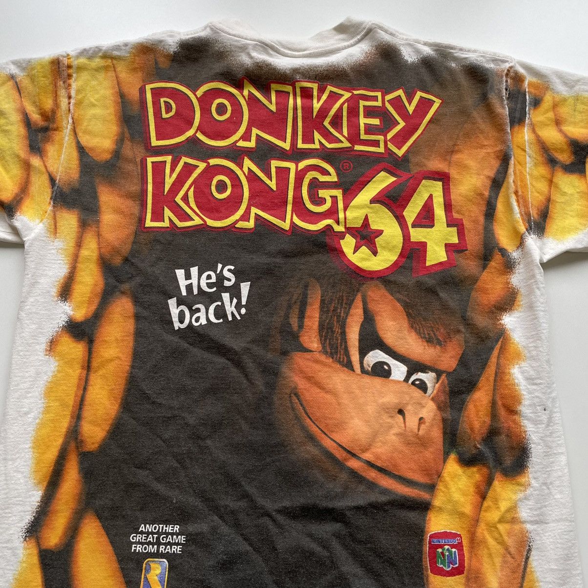 Nintendo × Vintage Vintage 90s Donkey Kong 64 AOP t shirt rare graphic Size US XL / EU 56 / 4 - 4 Thumbnail