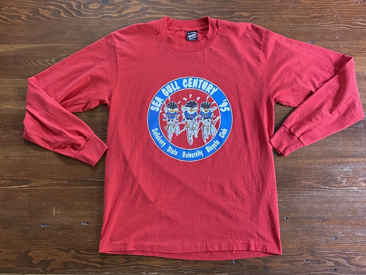 Vintage Vintage 1995 90s Salisbury Bike Single Stitch Long Sleeve Size US L / EU 52-54 / 3 - 11 Thumbnail