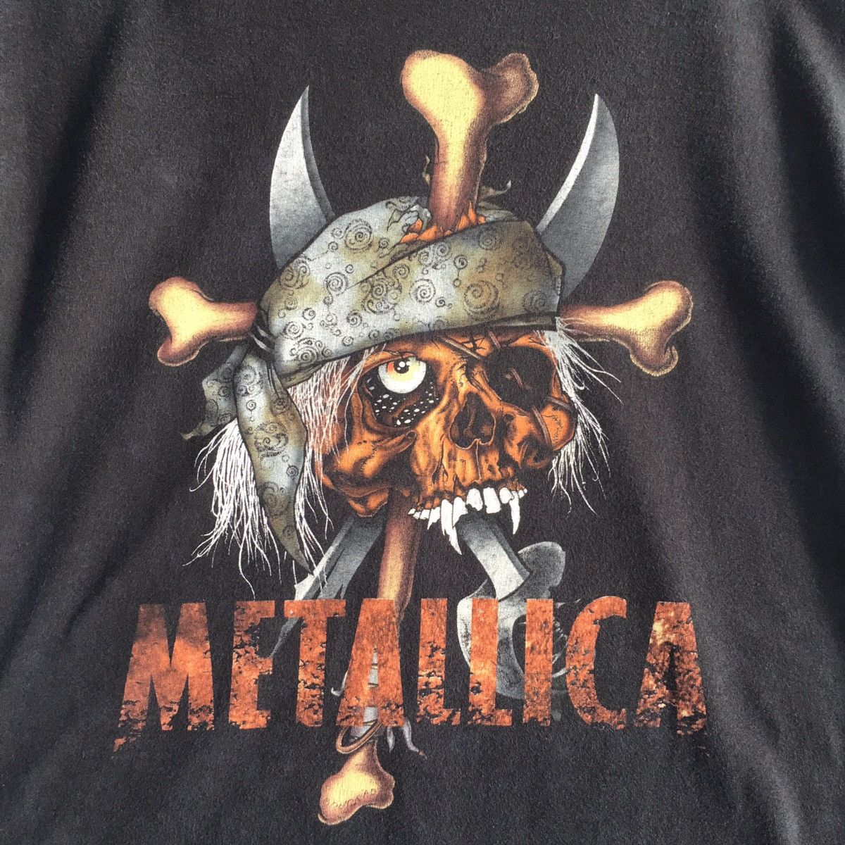 Band Tees × Hanes × Vintage Vintage Metallica Zorlac Pushead Damage Pirate Tee Size US M / EU 48-50 / 2 - 2 Thumbnail