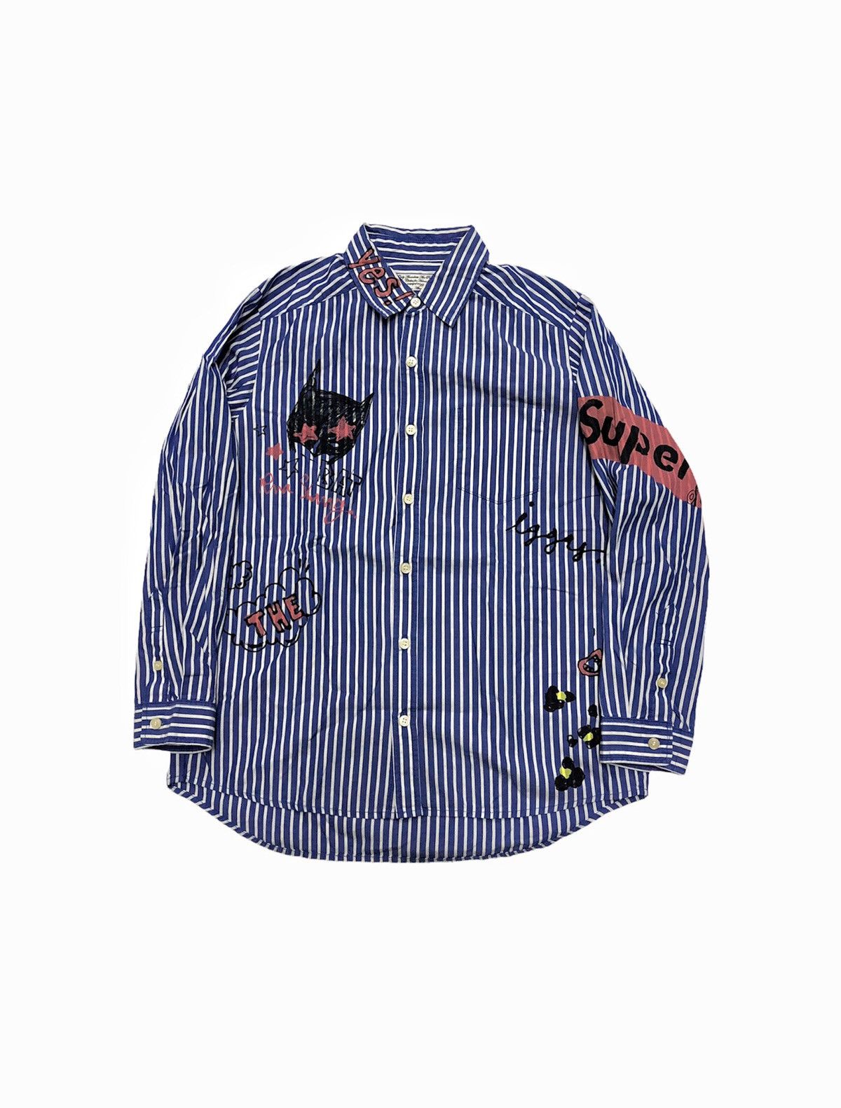 image of 20471120 x A F F A Anarchists Are Pretty By Rna Inc Statement Shirt in Stripe, Men's (Size Small)