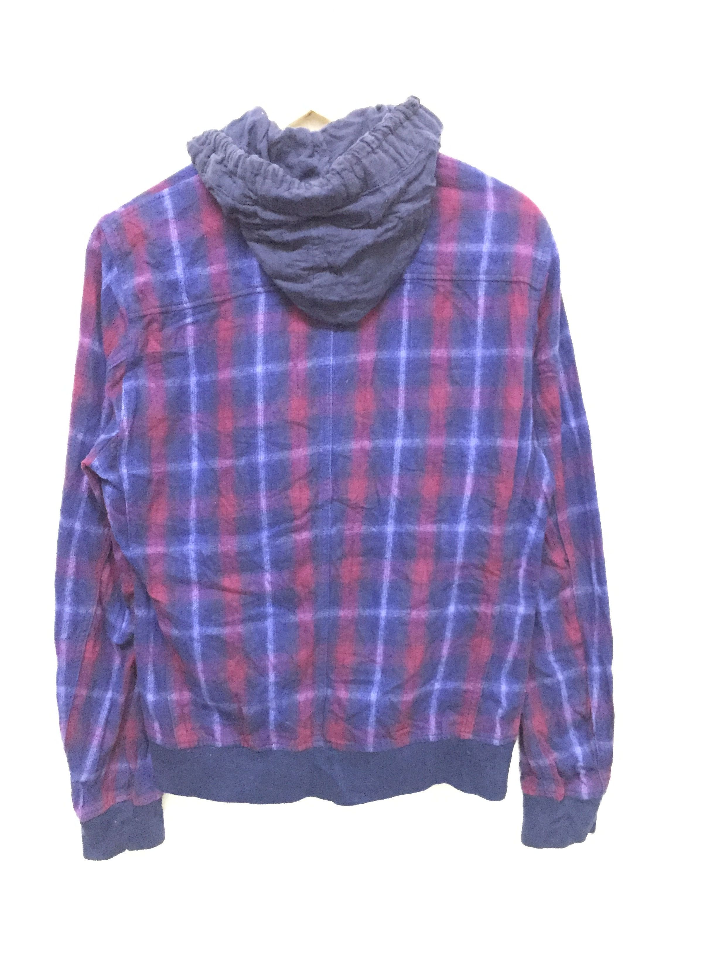 Marithe + Francois Girbaud MFG neon tartan button Flannel Removeable Hoodie Size US S / EU 44-46 / 1 - 6 Thumbnail