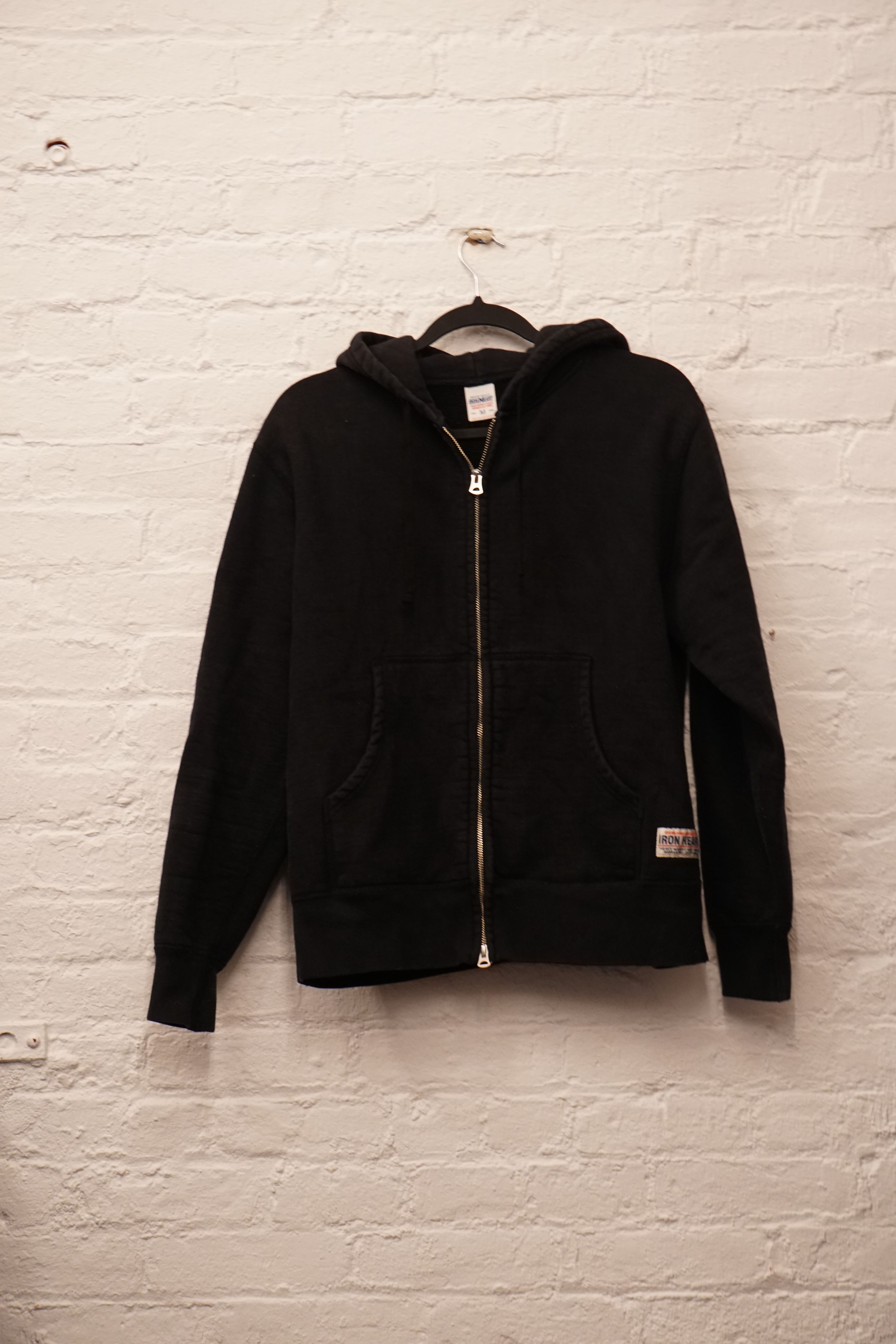 Iron Heart Heavyweight Black Zip-Up Hoodie