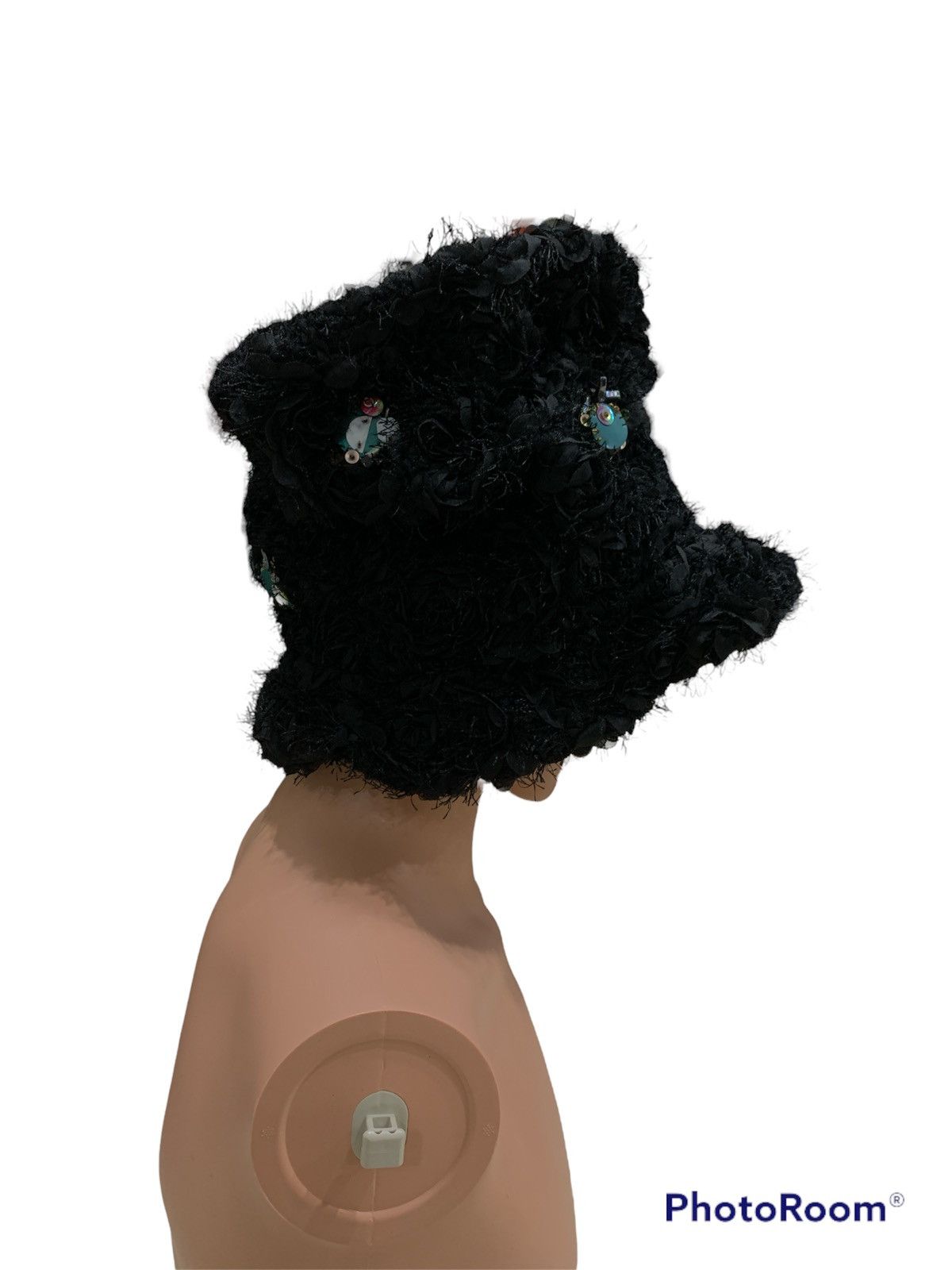 Japanese Brand RITSUKO SHIRAHAMA A/W 2013 RUNWAY BLACK ROSES BULKY HAT Size ONE SIZE - 5 Thumbnail