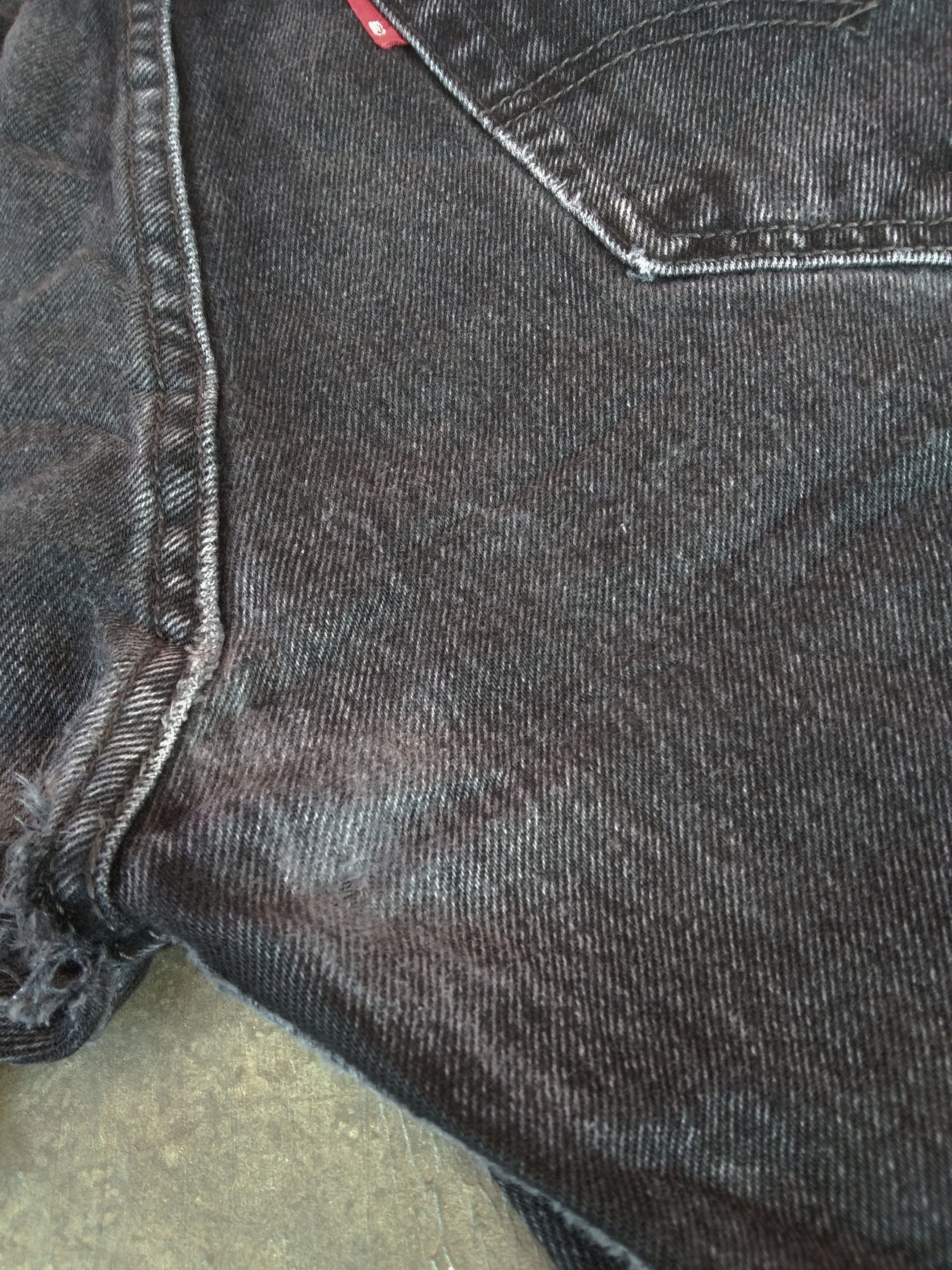 Levi's Vintage Levi's 501 Black Straight Leg Distressed Jeans 33x31 Size US 33 - 5 Thumbnail