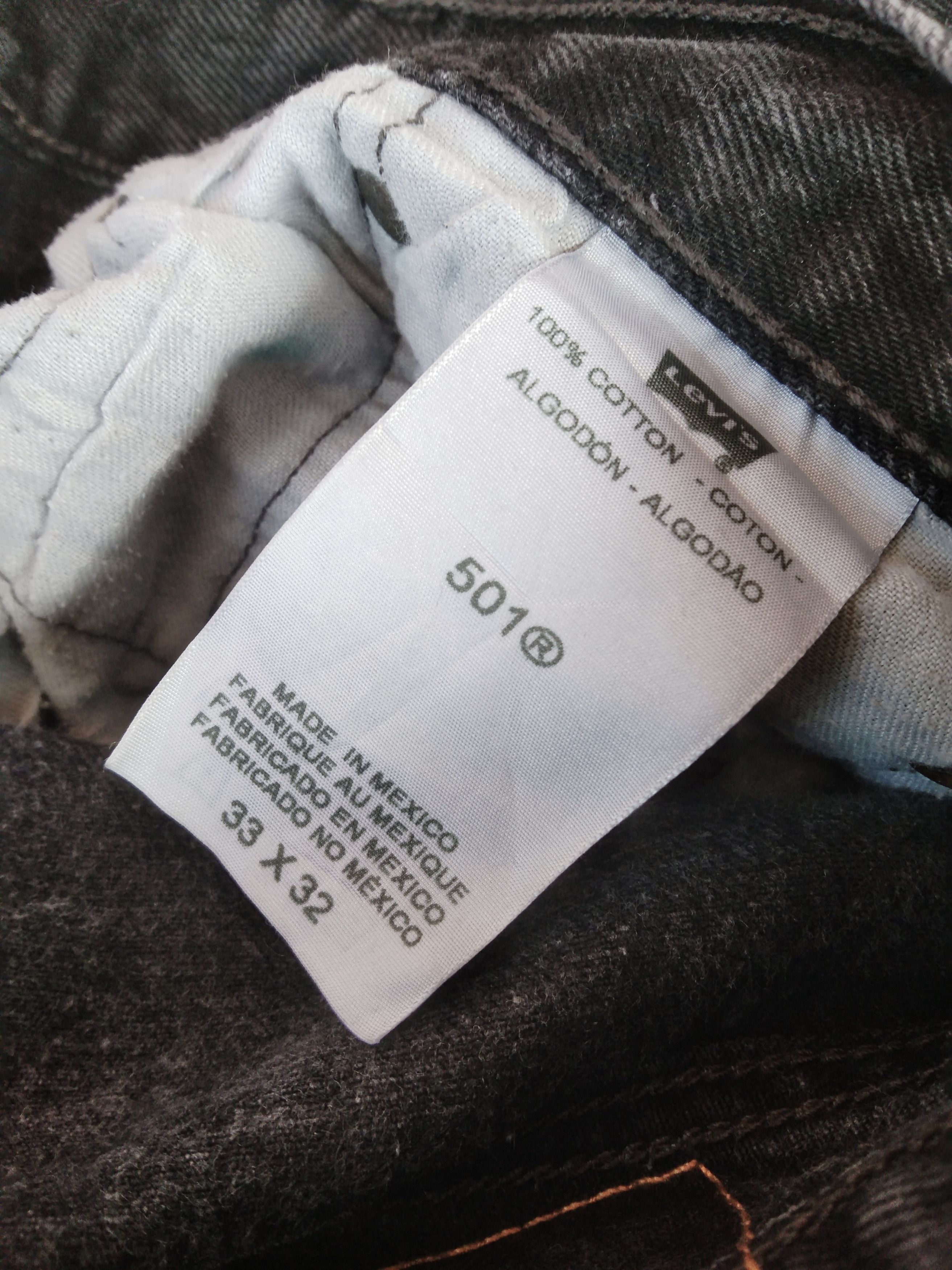 Levi's Vintage Levi's 501 Black Straight Leg Distressed Jeans 33x31 Size US 33 - 9 Thumbnail