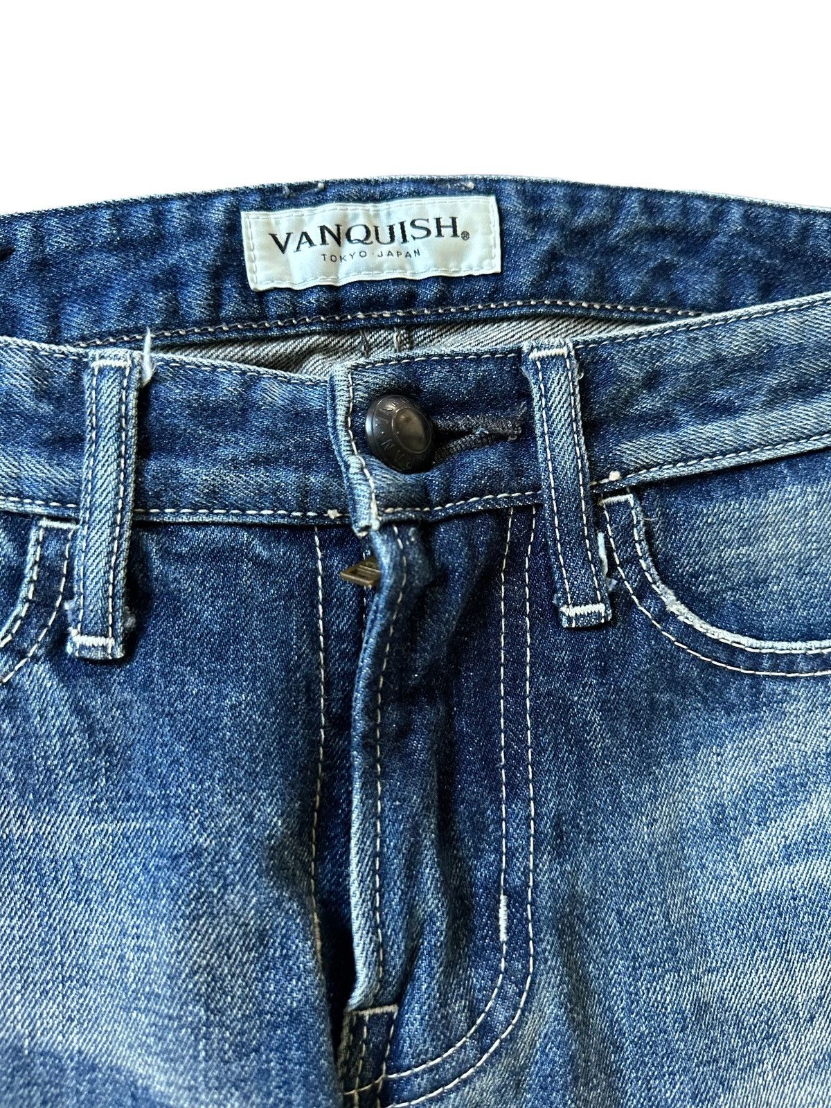 Fragment Design × Vanquish SS08 Vanquish Japan low rise washed blue jeans Size US 31 - 7 Thumbnail
